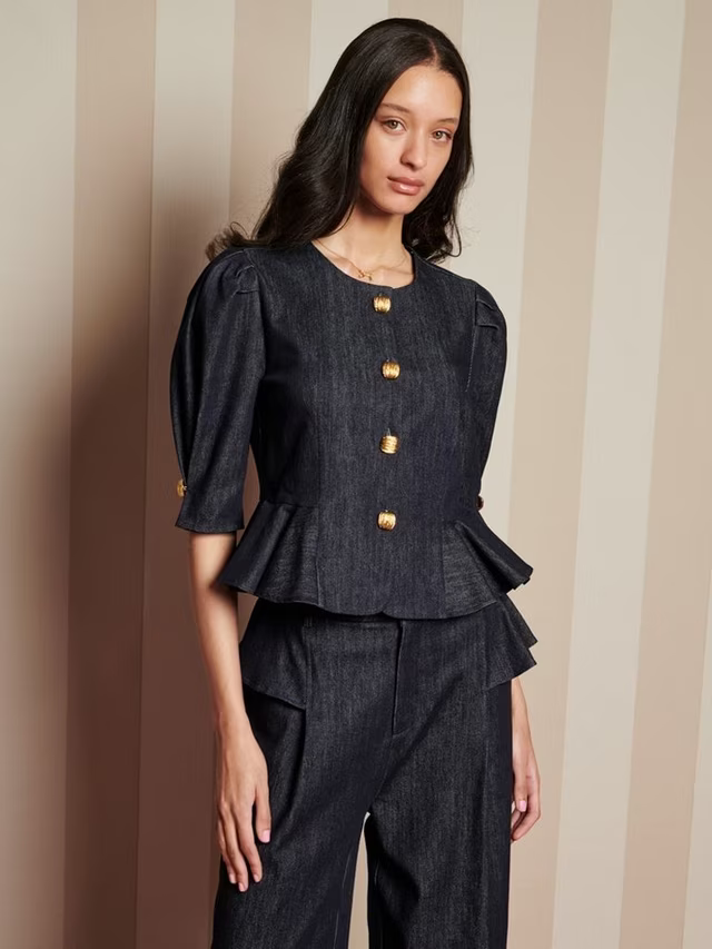 SISTER JANE CURIO DENIM TOP 225