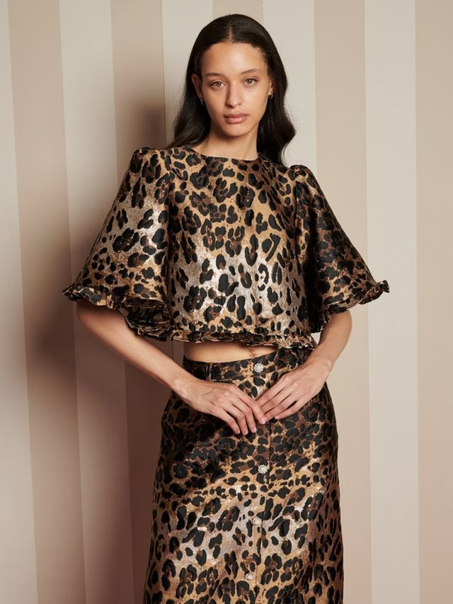 SISTER JANE SUITE LEOPARD JACQUARD TOP 225