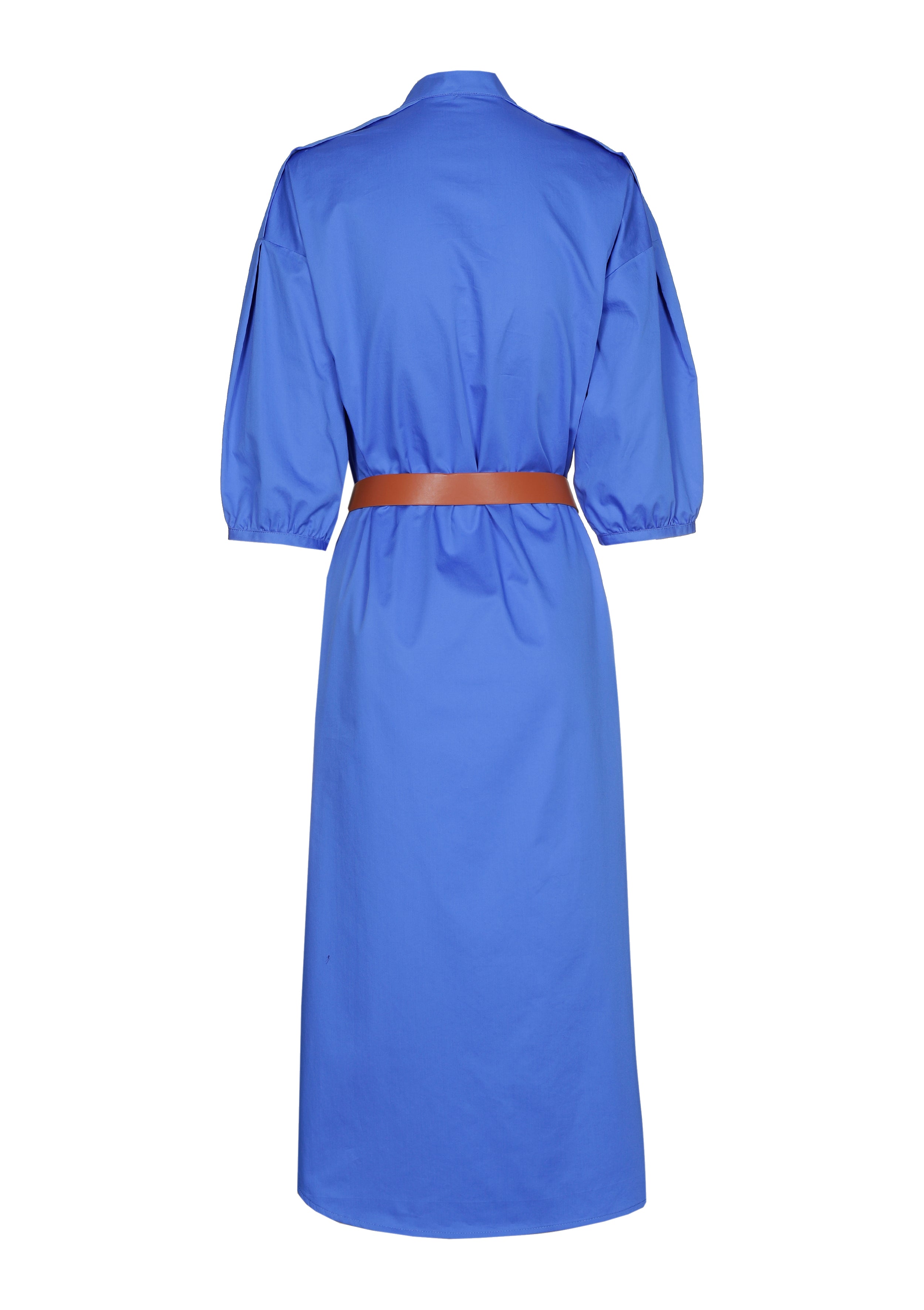 CAROLINE BISS BLUE BELTED DRESS 1127 126