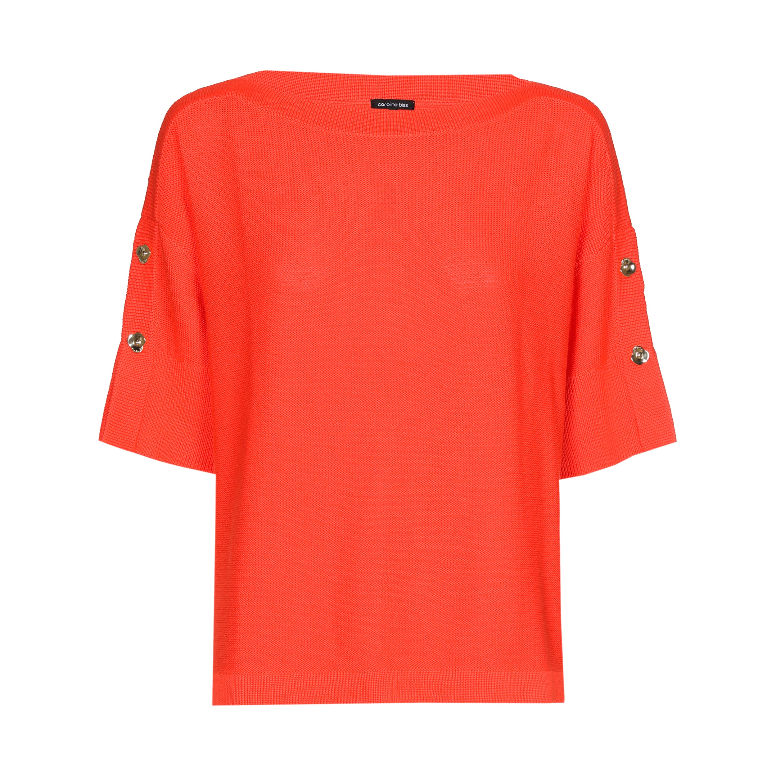 CAROLINE BISS ORANGE POLO KNIT 1210 126