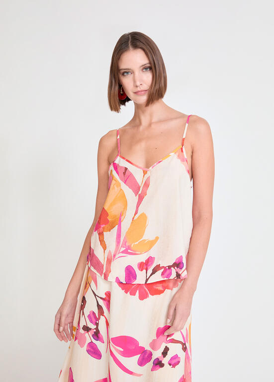 LOLA CASADEMUNT MITE MULTI FLORAL PRINT TOP MS2615031 126