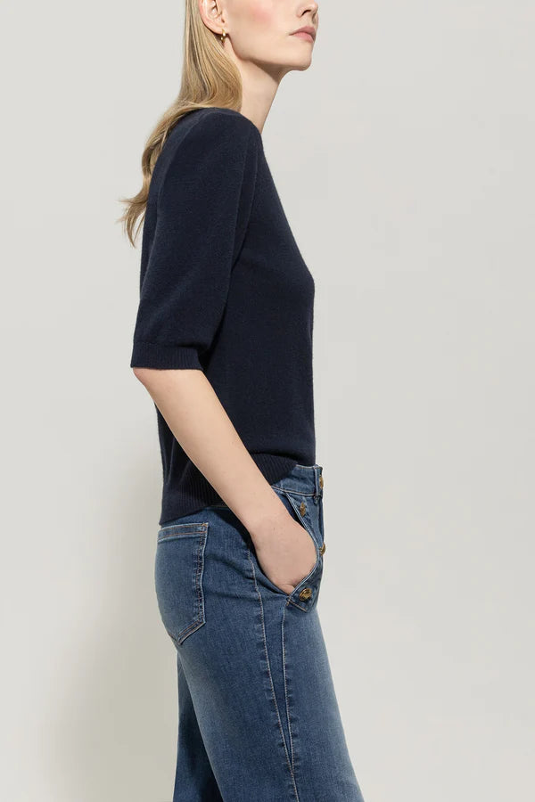 LUISA CERANO NAVY ROUNDNECK KNITWEAR 128686 225
