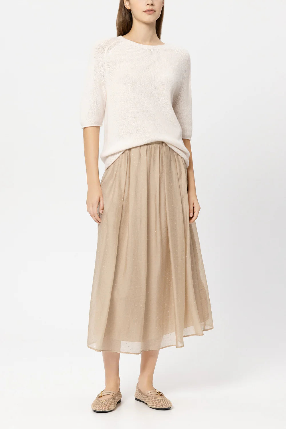 LUISA CERANO CREAM CASHMERE KNIT 138767 126