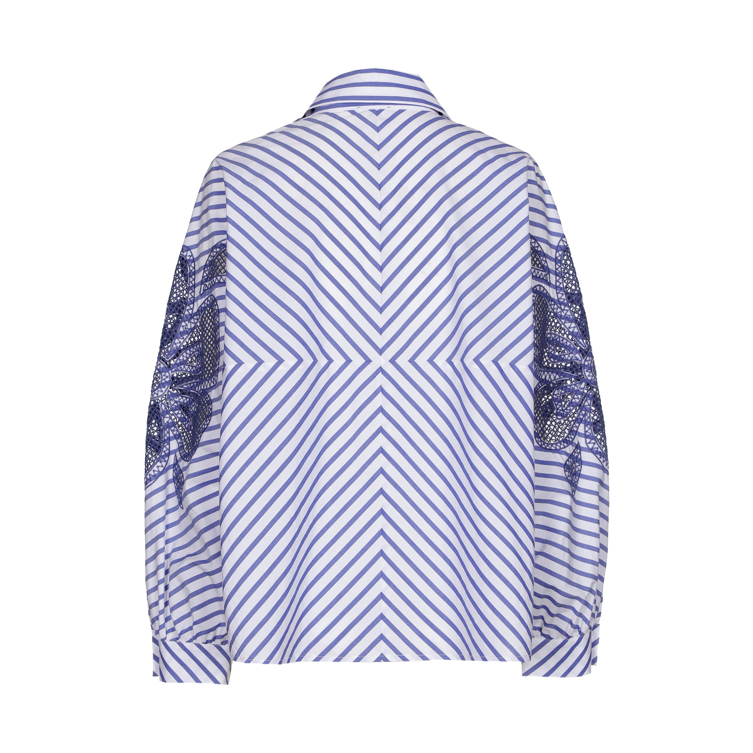 CAROLINE BISS BLUE STRIPE BLOUSE 1622 126