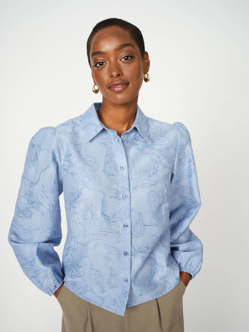 MOS MOSH BLUE MMRAYL TUL SHIRT 174880 225