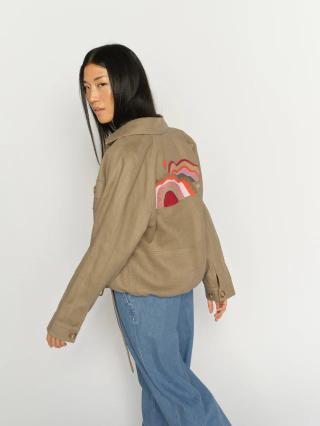 MOS MOSH MMGINAH RAMIE JACKET BROWN 177000 126