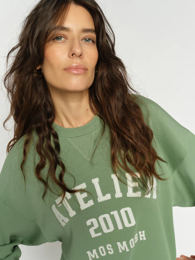 MOS MOSH MMNIMA O-LS SWEATSHIRT GREEN 177510 126