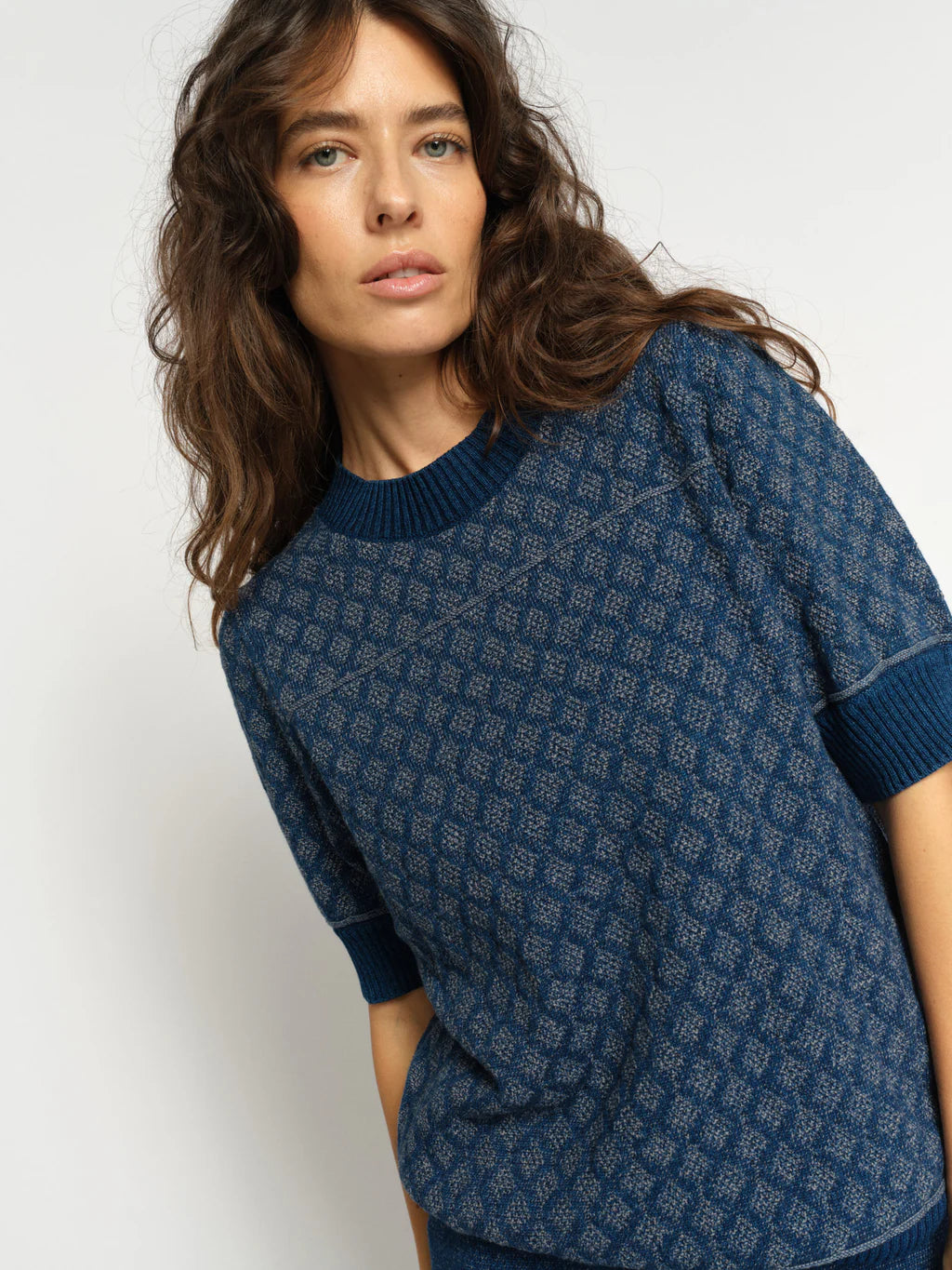 MOS MOSH MMMINED SS KNIT BLUE 178680 126