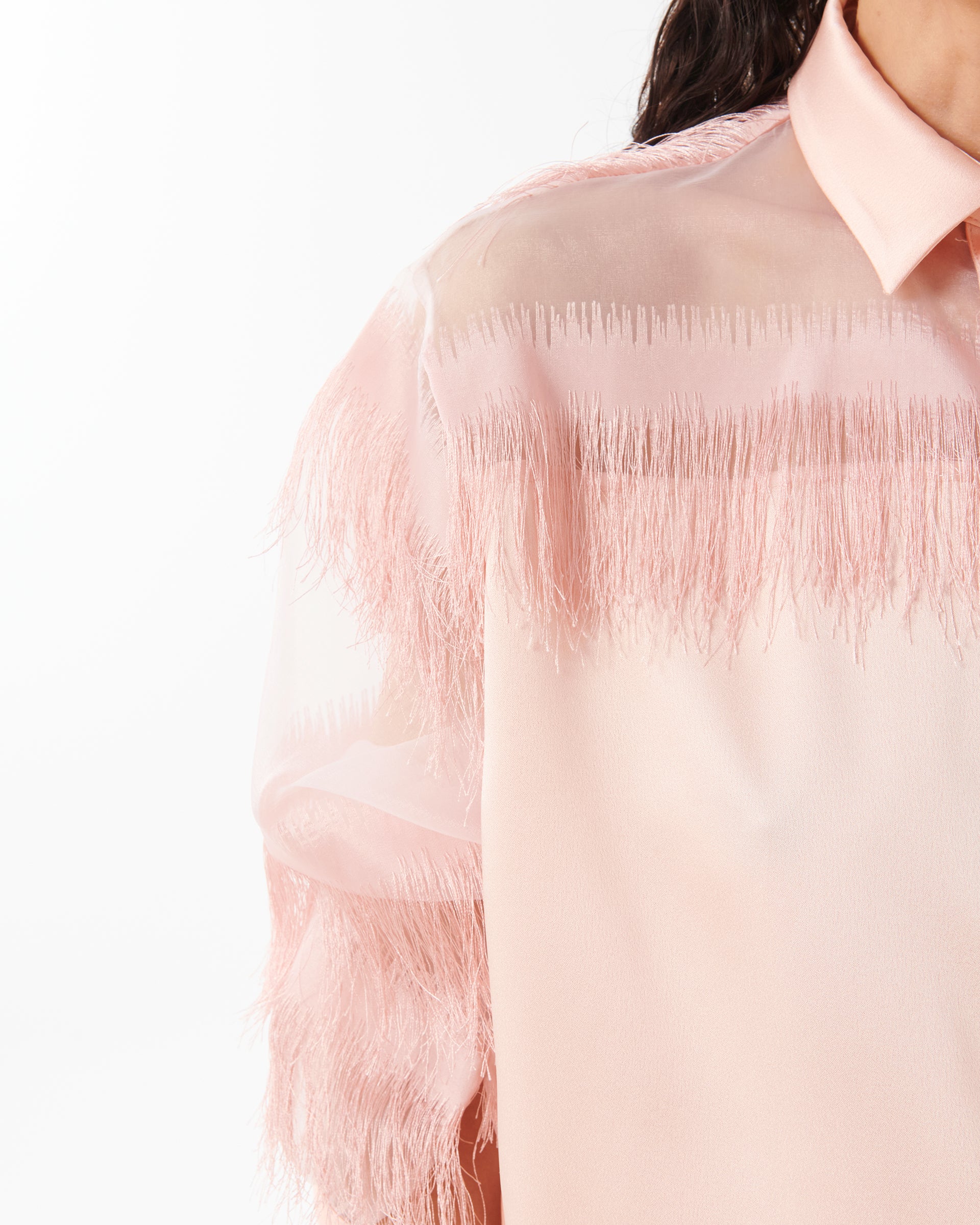 BEATRICE B PINK ORGANZA BLOUSE  4291 125