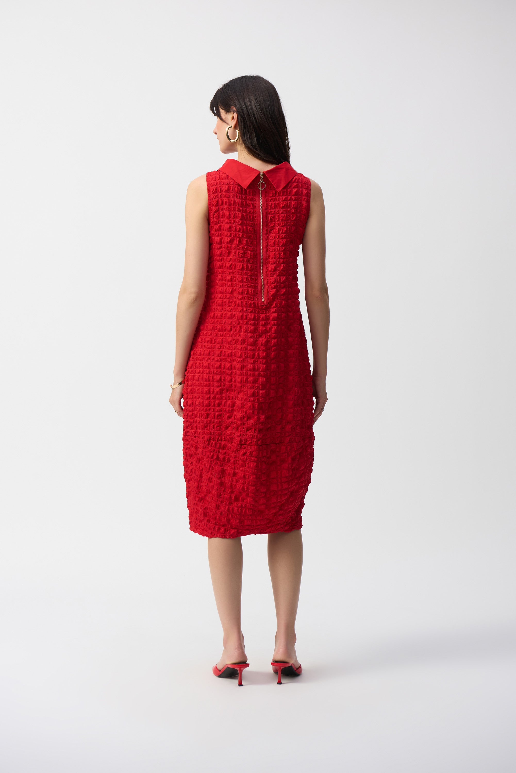 JOSEPH RIBKOFF RED LDS DRESS 241204S25 125