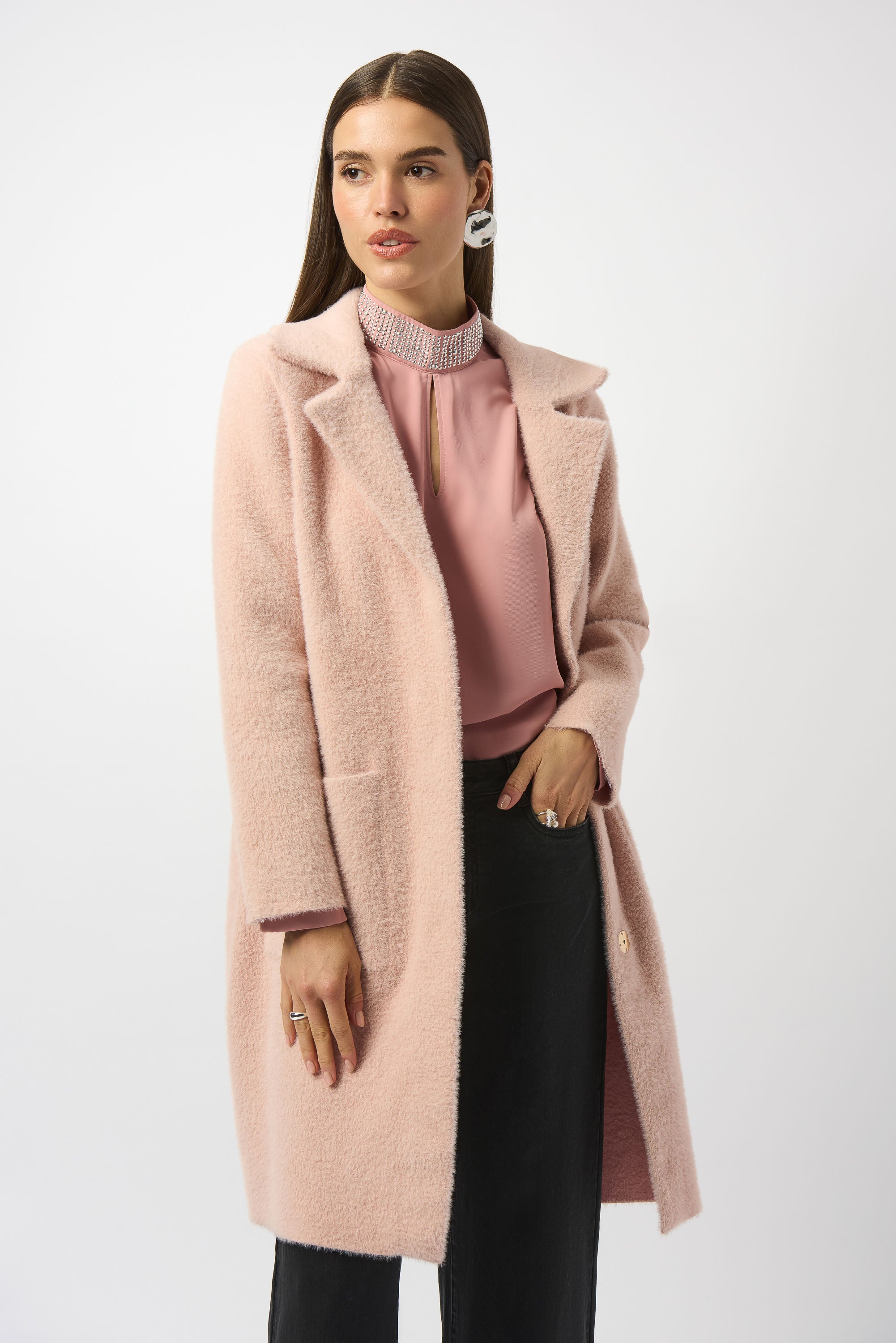 JOSEPH RIBKOFF PINK COAT 243923F25 225