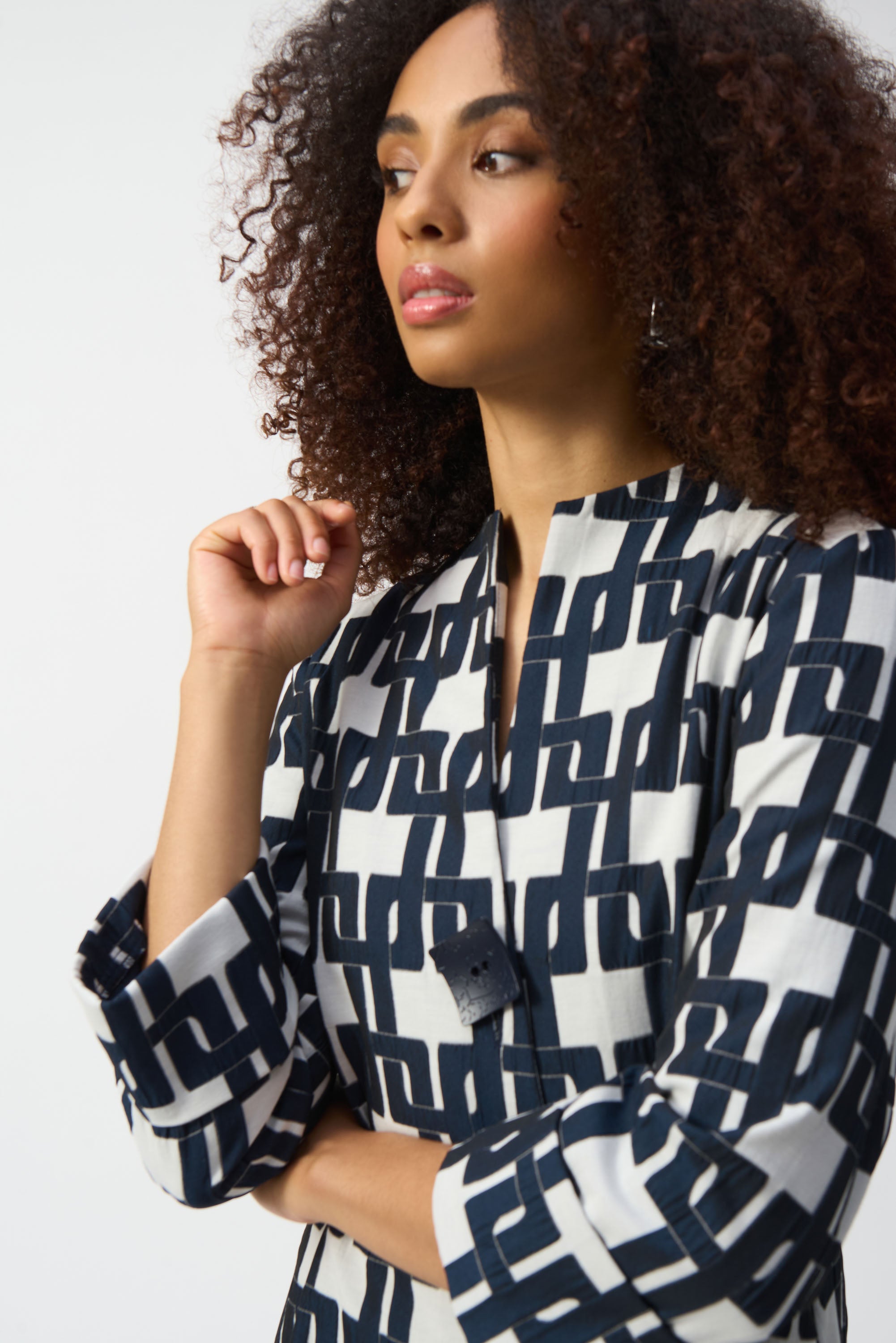 JOSEPH RIBKOFF GEOMETRIC PRINT JACKET 251000 125