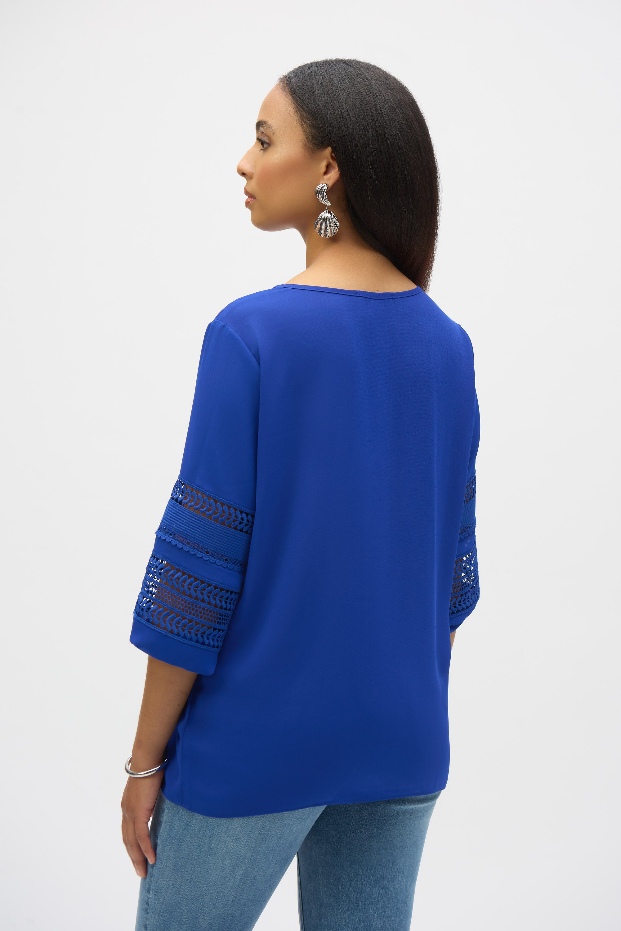 JOSEPH RIBKOFF BLUE BLOUSE 252077 125