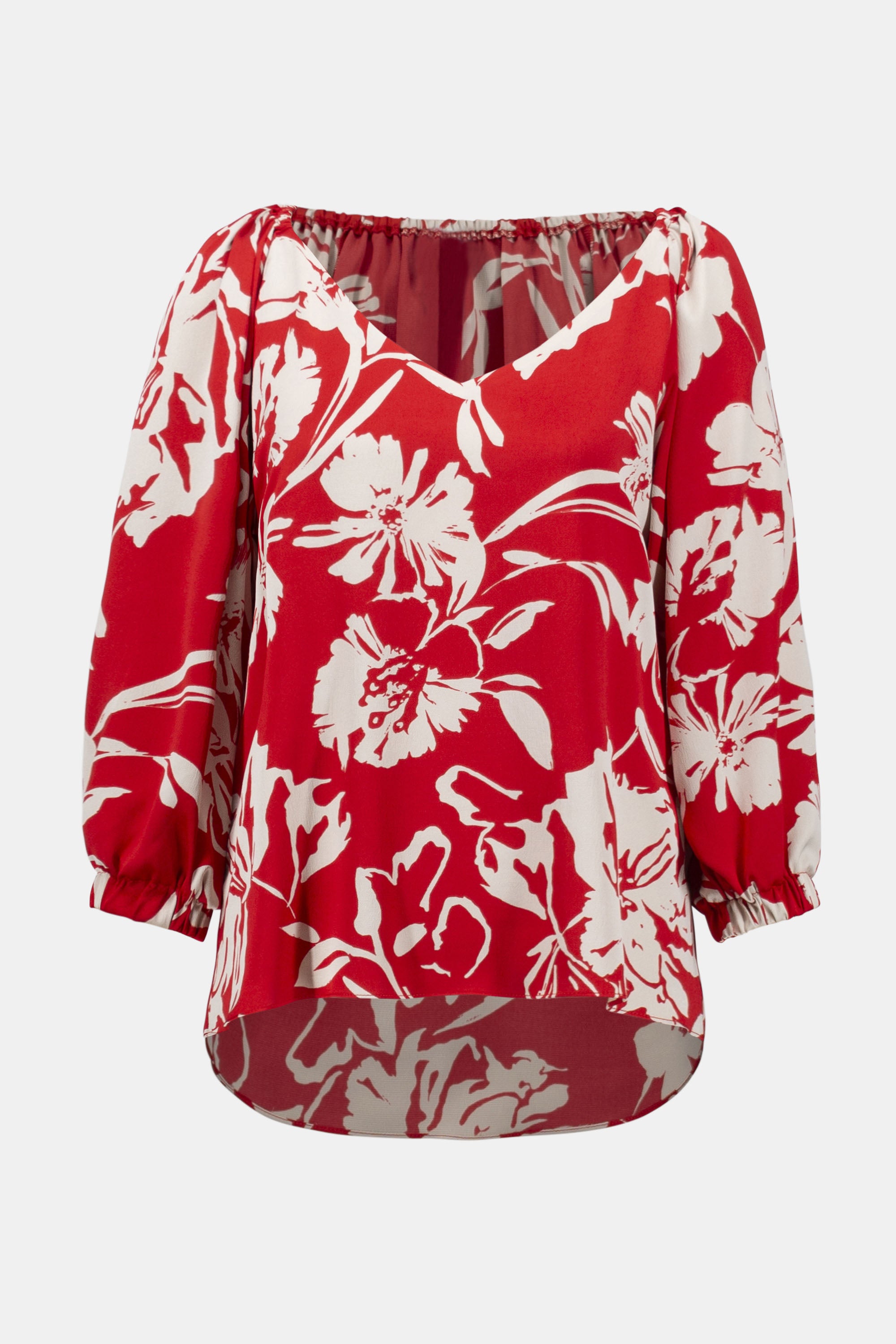 JOSEPH RIBKOFF RED PRINT TOP 252119 125