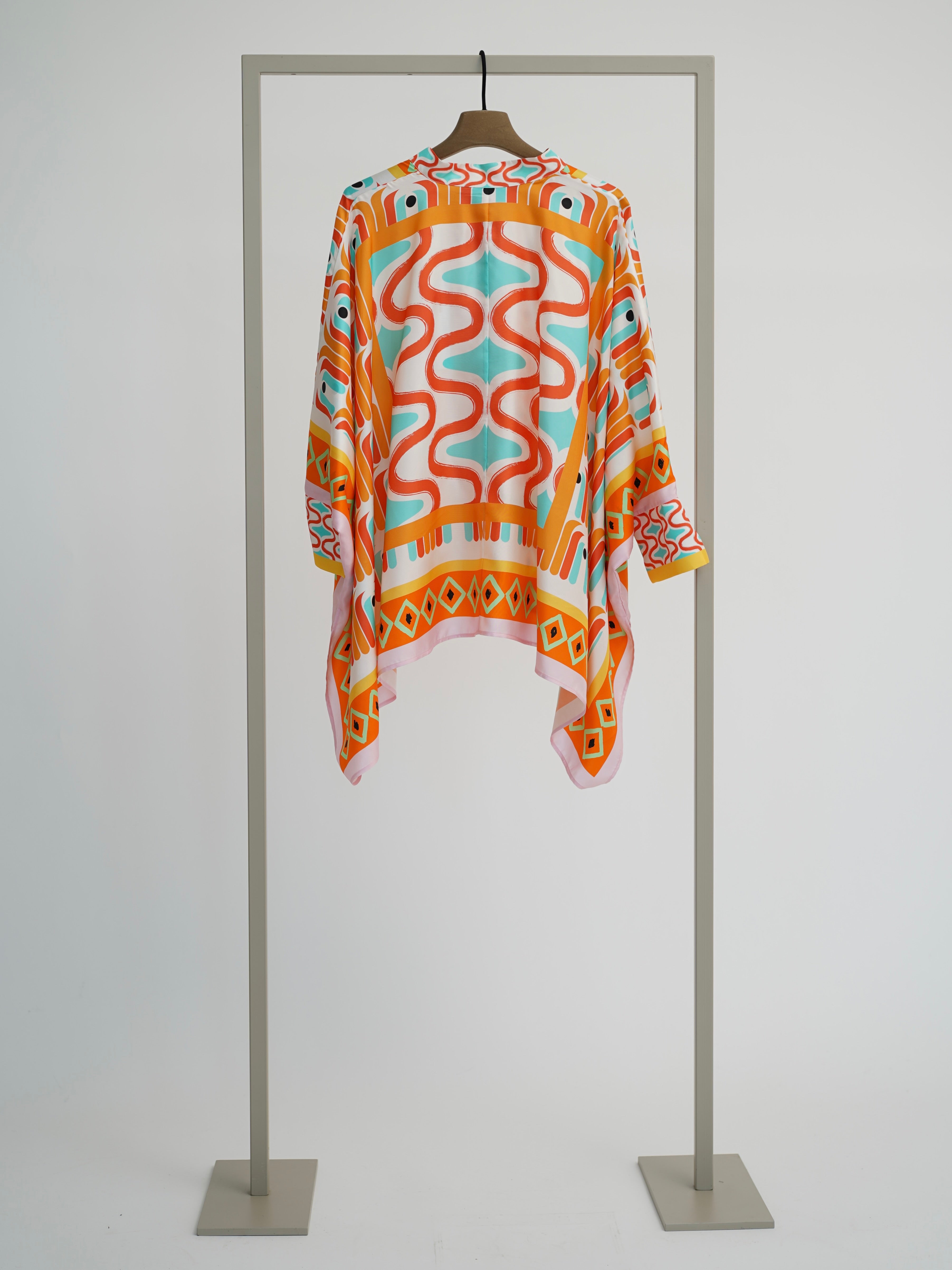 HERZEN'S ANGELEGENHEIT MULTI OVERSIZED PRINT BLOUSE 6172 125