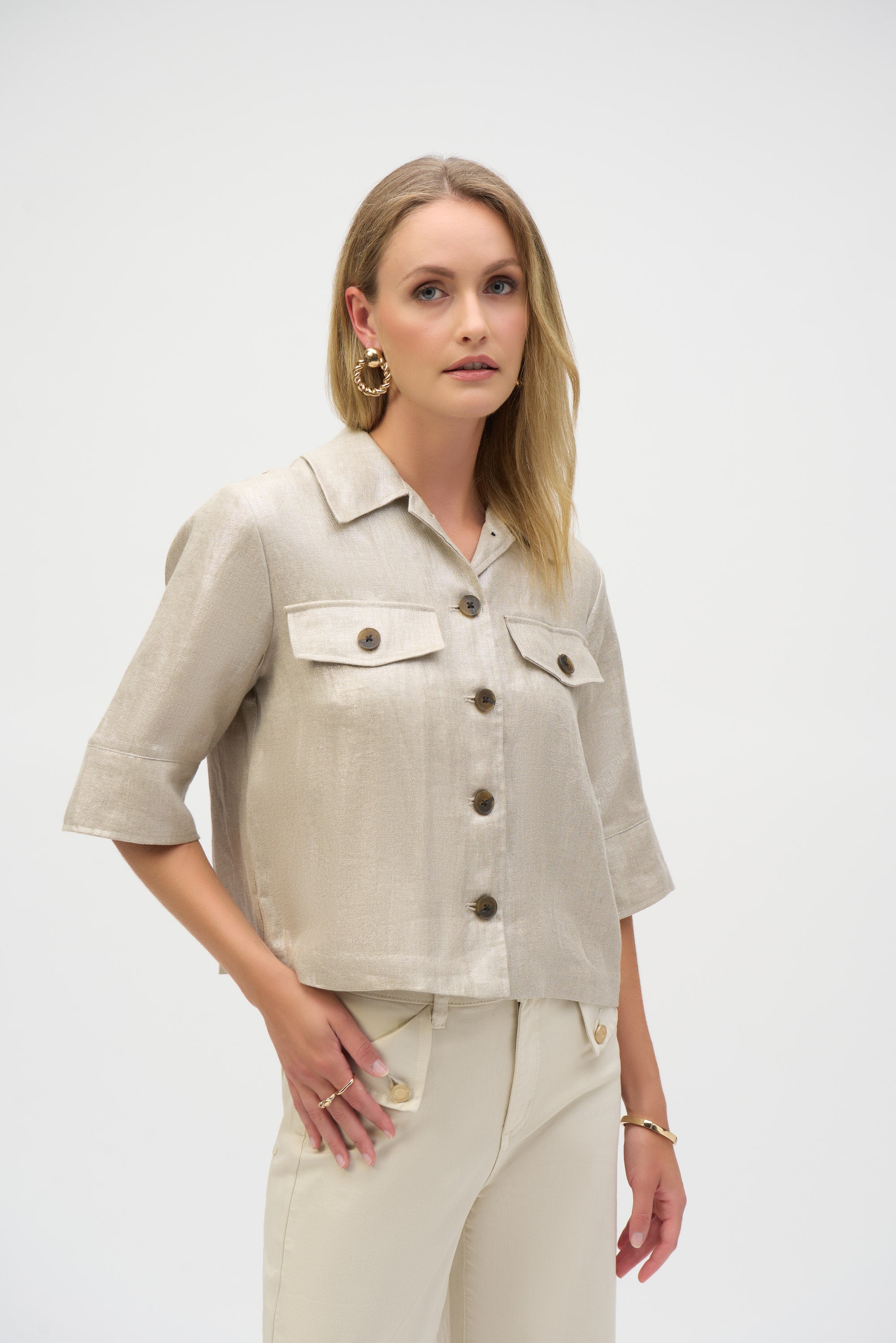 JOSEPH RIBKOFF CREAM JACKET 252921 125