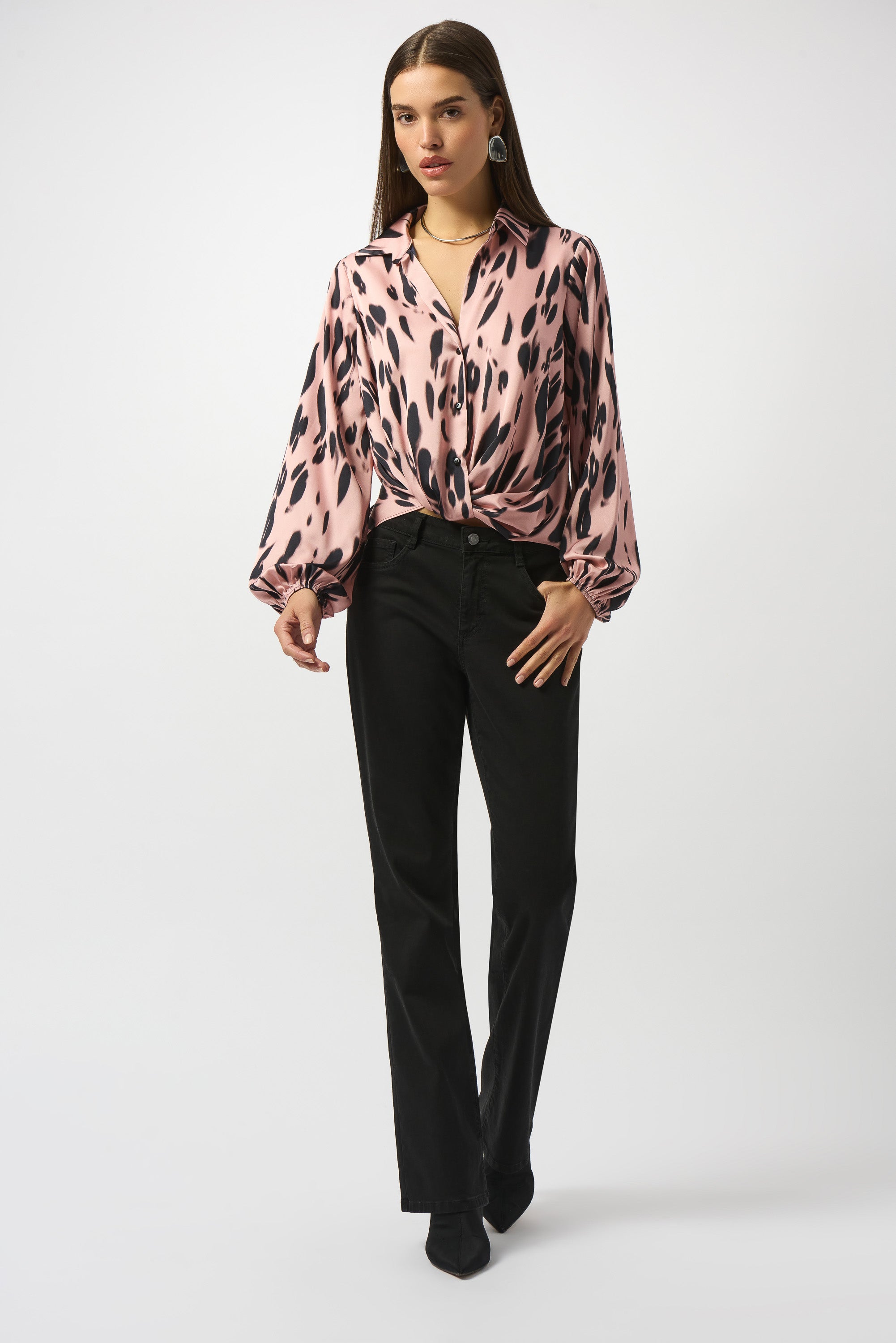 JOSEPH RIBKOFF PINK/BLACK TOP 253059-493 225