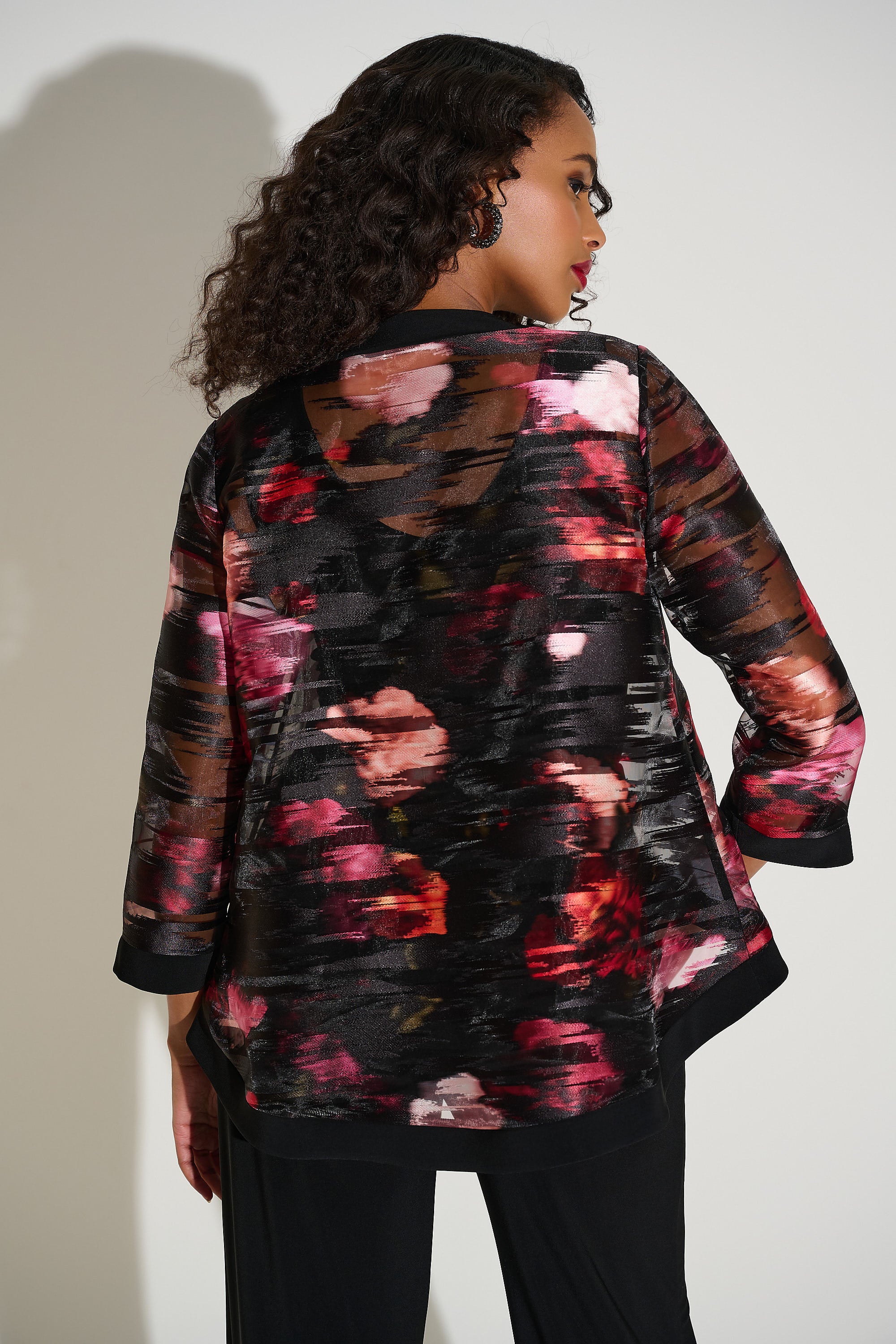 JOSEPH RIBKOFF BLACK PRINT JACKET 253792 225