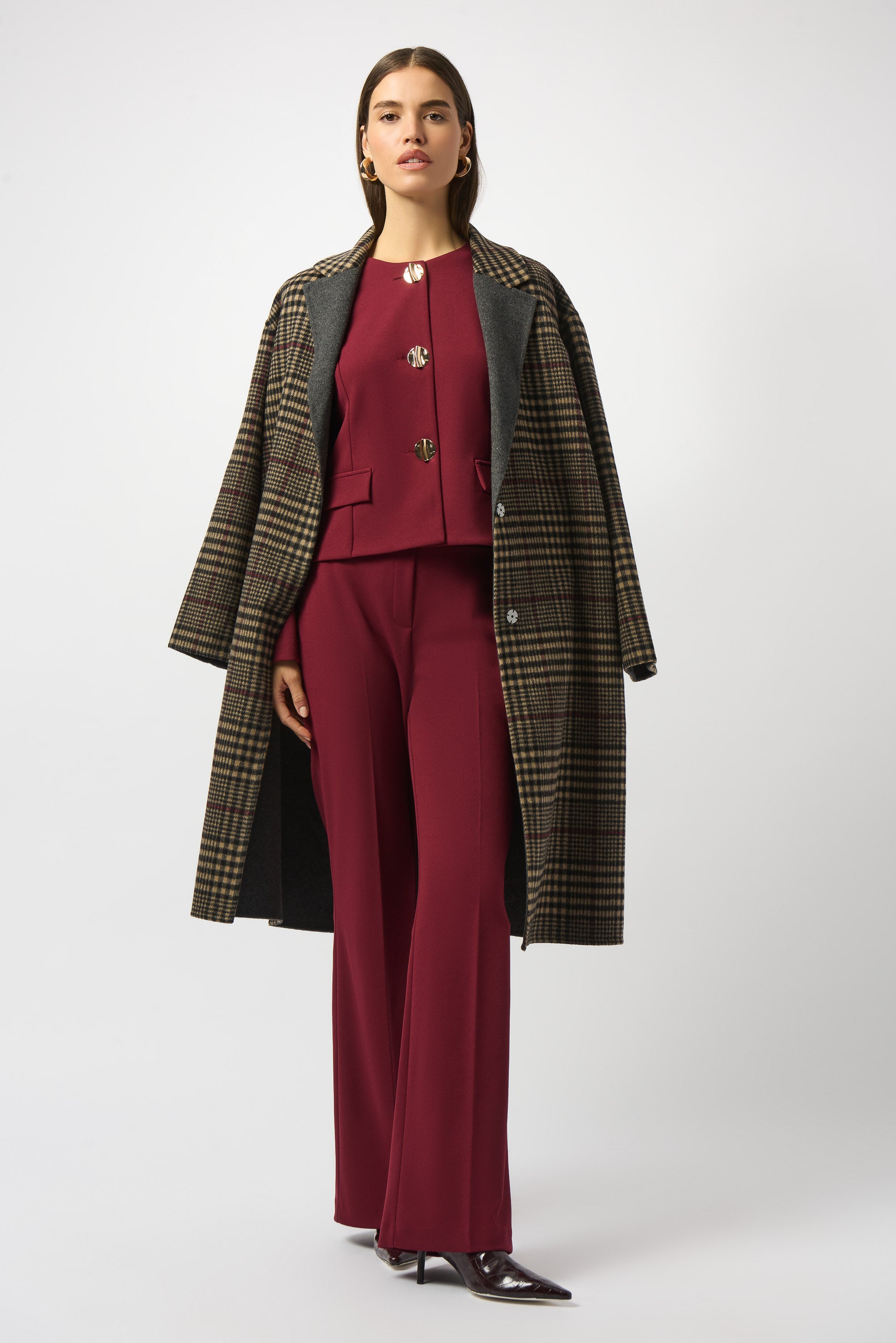 JOSEPH RIBKOFF CHECK COAT 253946 225