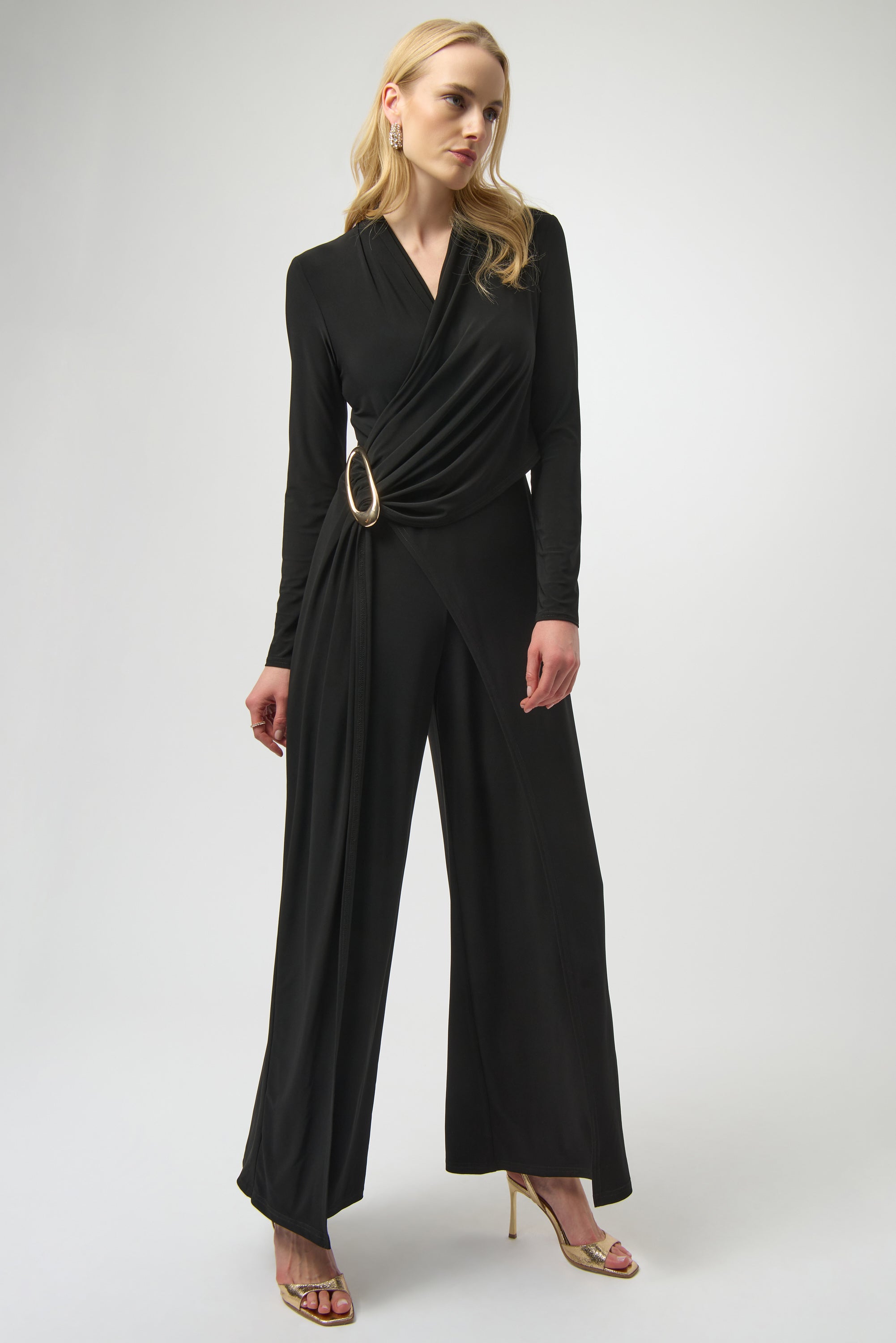 JOSEPH RIBKOFF BLACK LDS JUMPSUIT 254013-11- 225