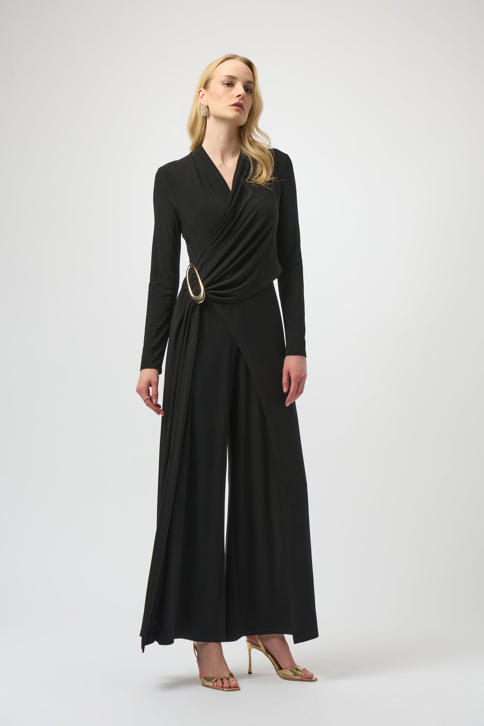 JOSEPH RIBKOFF BLACK LDS JUMPSUIT 254013-11- 225