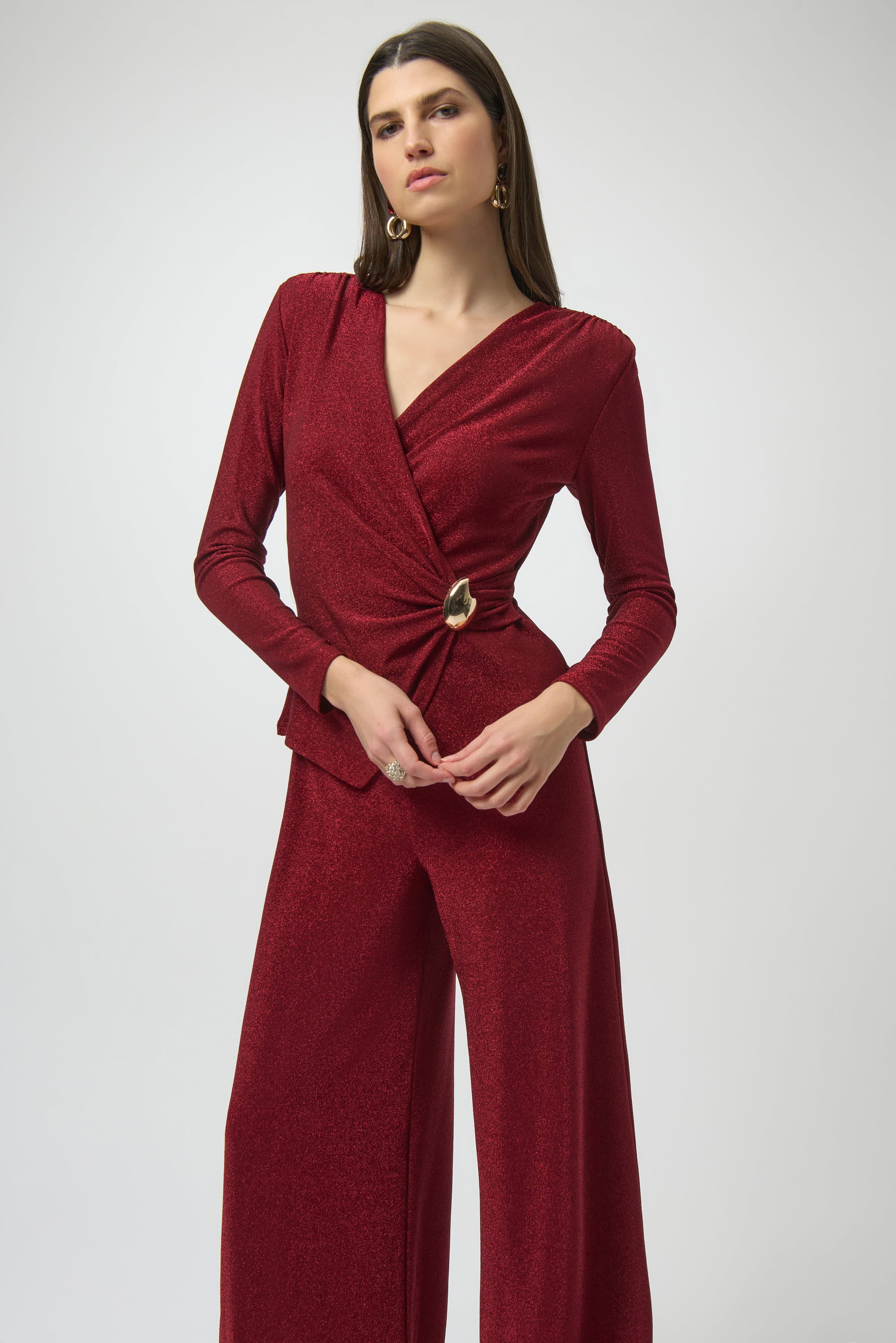 JOSEPH RIBKOFF WINE LDS JUMPSUIT 254123-4435- 225