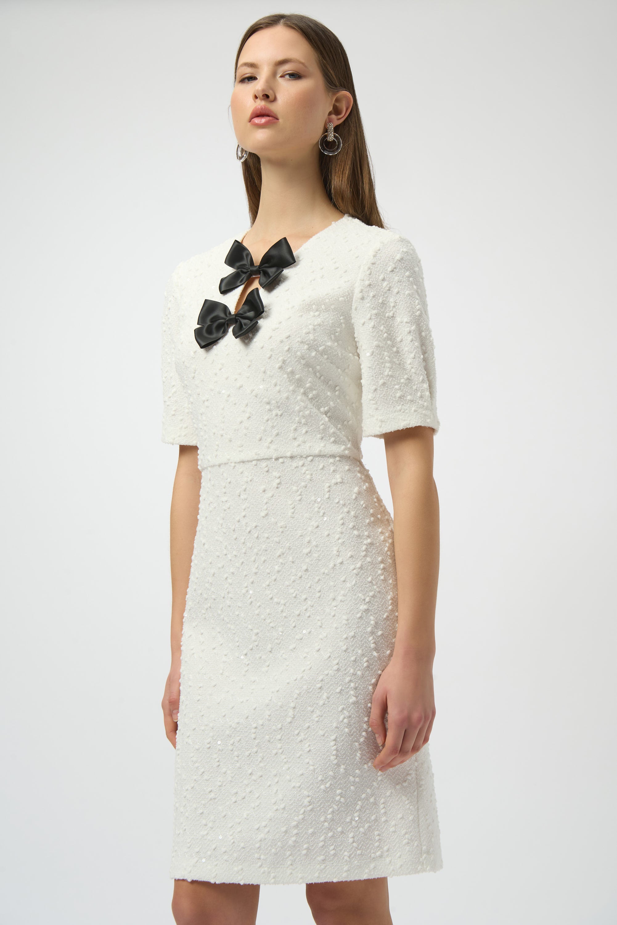 JOSEPH RIBKOFF WHITE LDS DRESS 254177-3984- 225