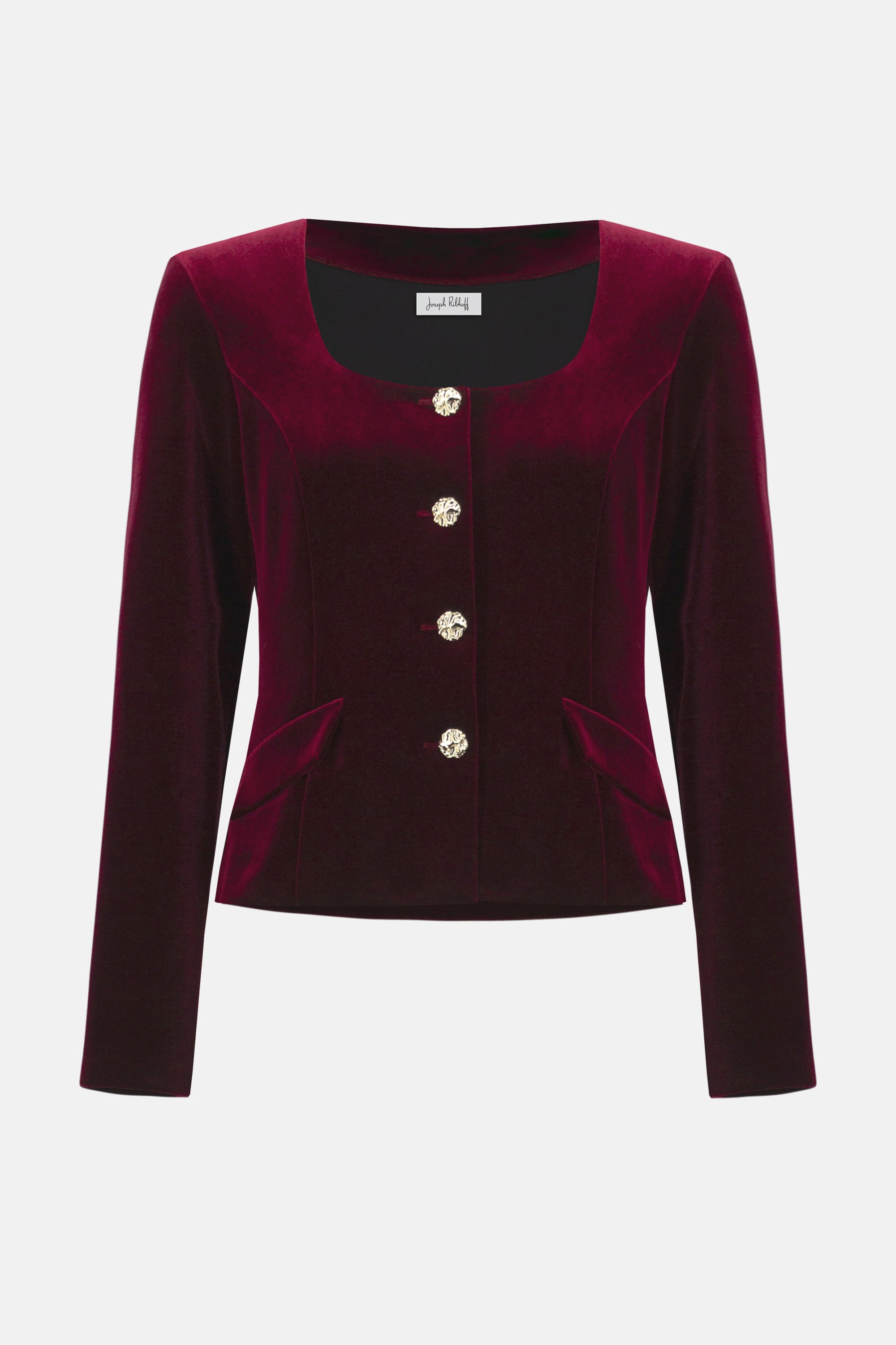 JOSEPH RIBKOFF BURGUNDY LDS BLAZER 254197-3587- 225