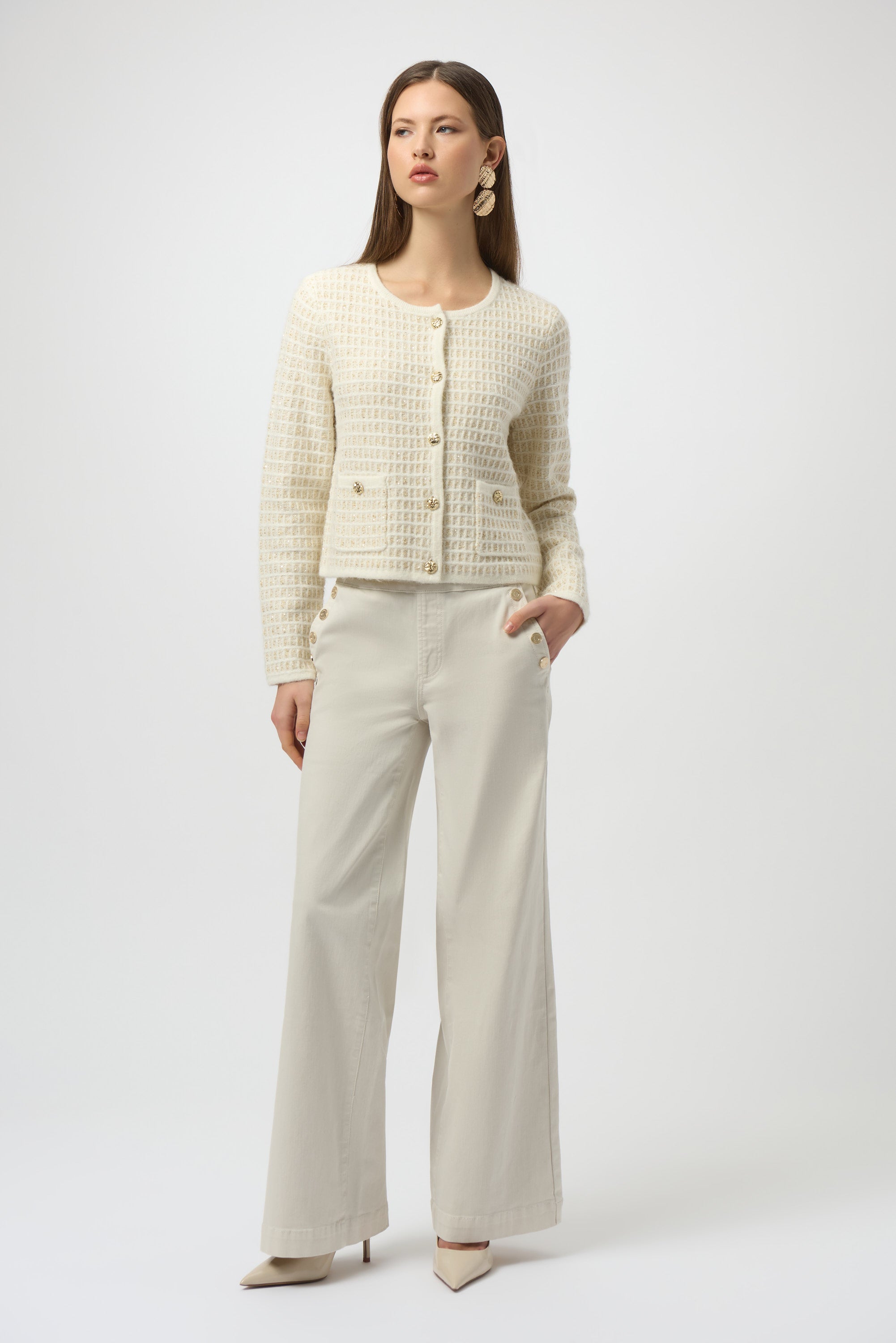JOSEPH RIBKOFF BEIGE LDS PANT 254919-4457- 225