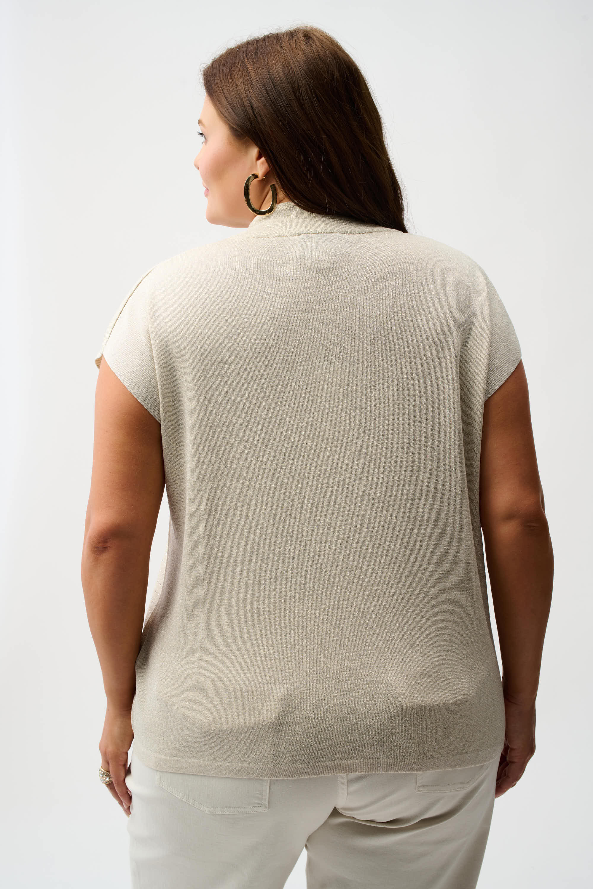 JOSEPH RIBKOFF CREAM KNIT TOP 254935-4467 225