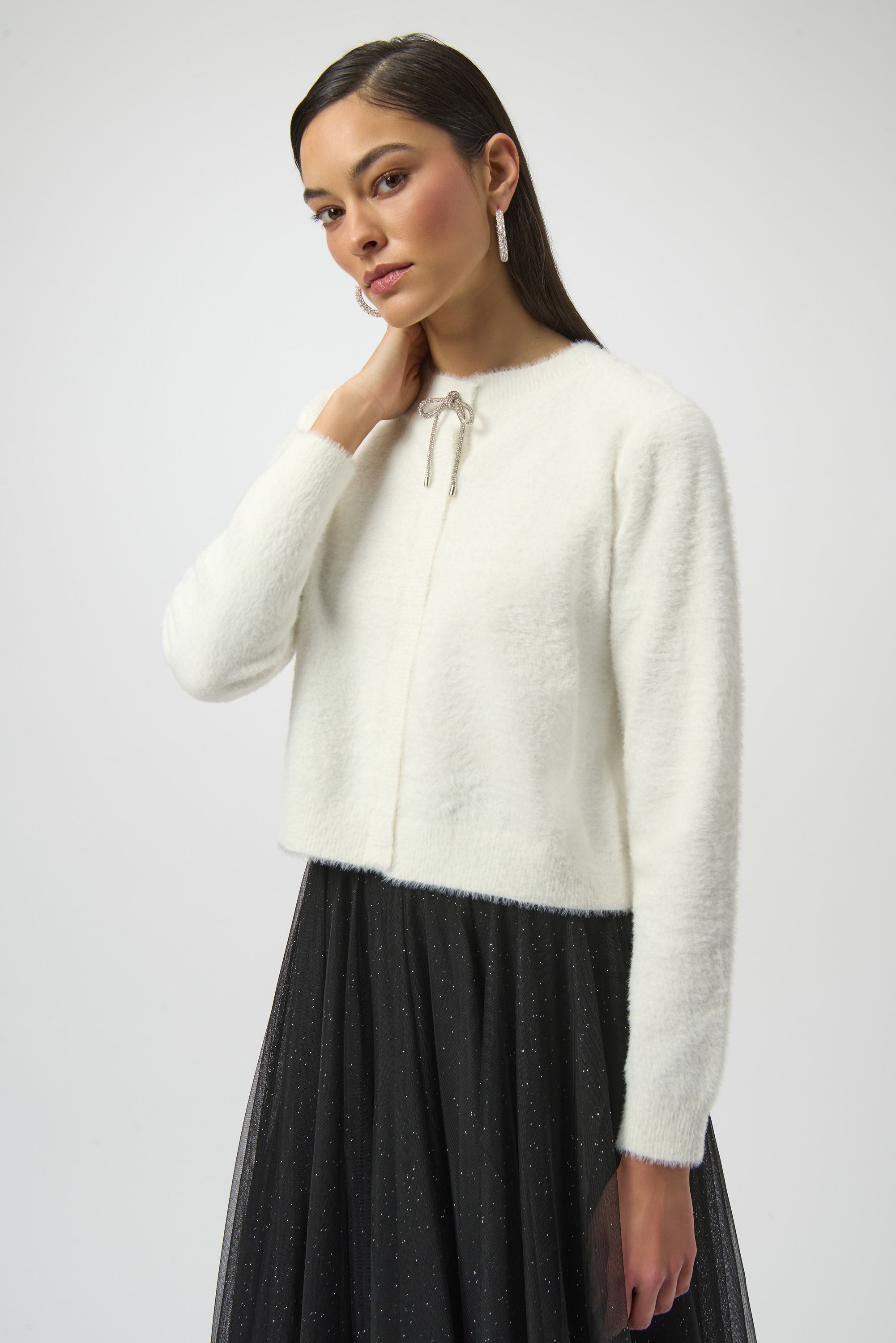JOSEPH RIBKOFF WHITE CARDIGAN 254955-3984- 225