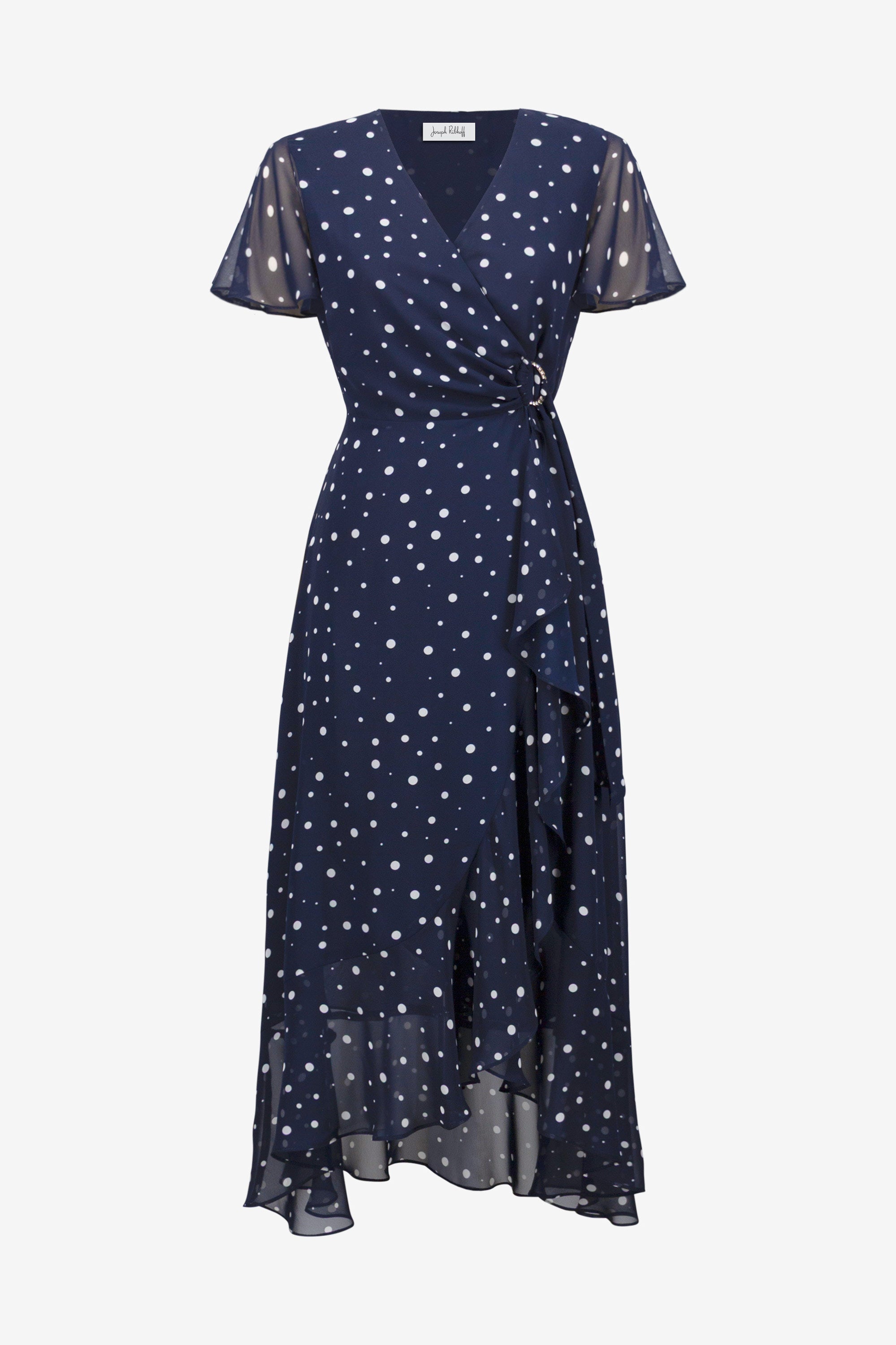 JOSEPH RIBKOFF POLKA DOT NAVY DRESS 261739-229 126