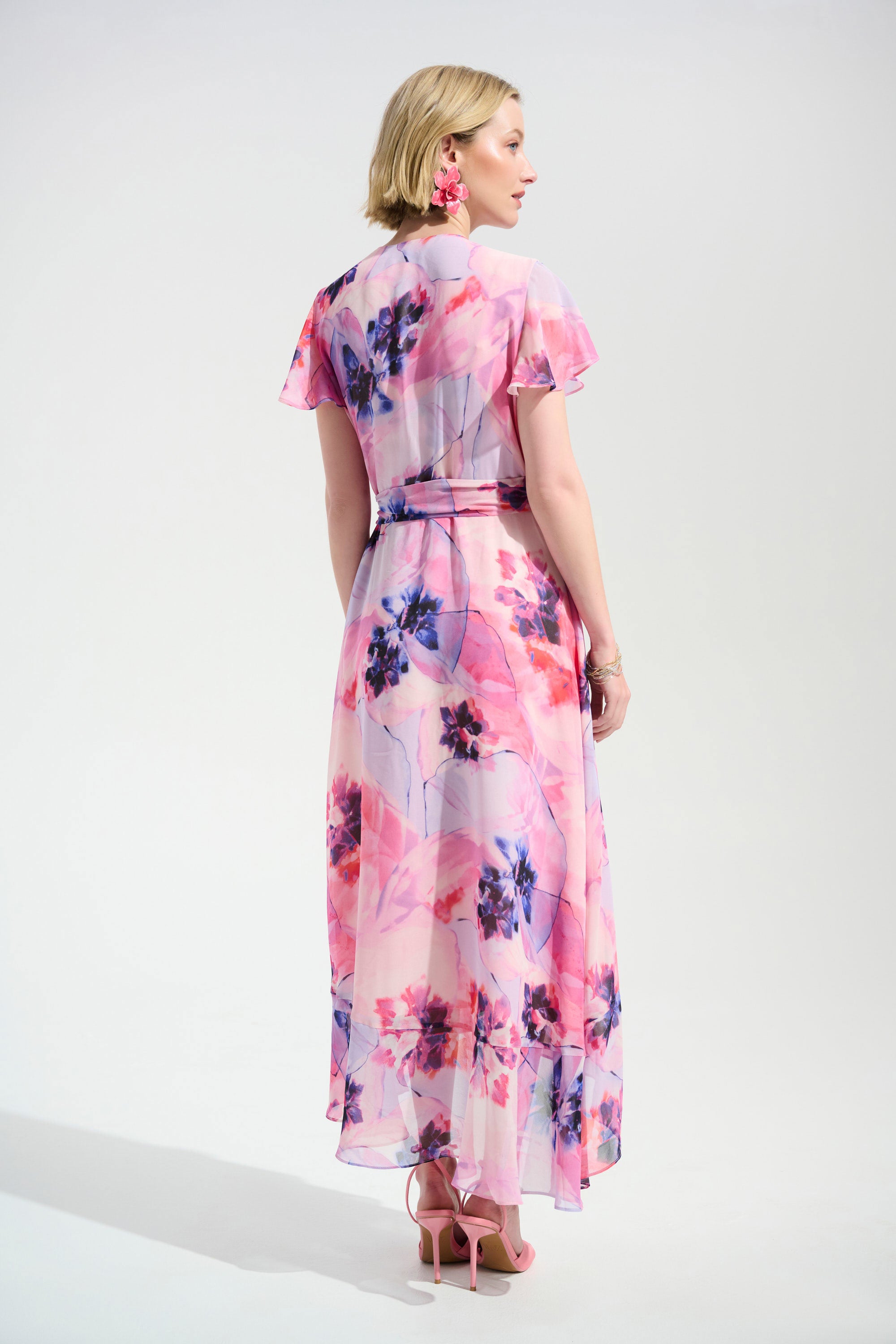 JOSEPH RIBKOFF PINK FLORAL DRESSS 261739-3759 126