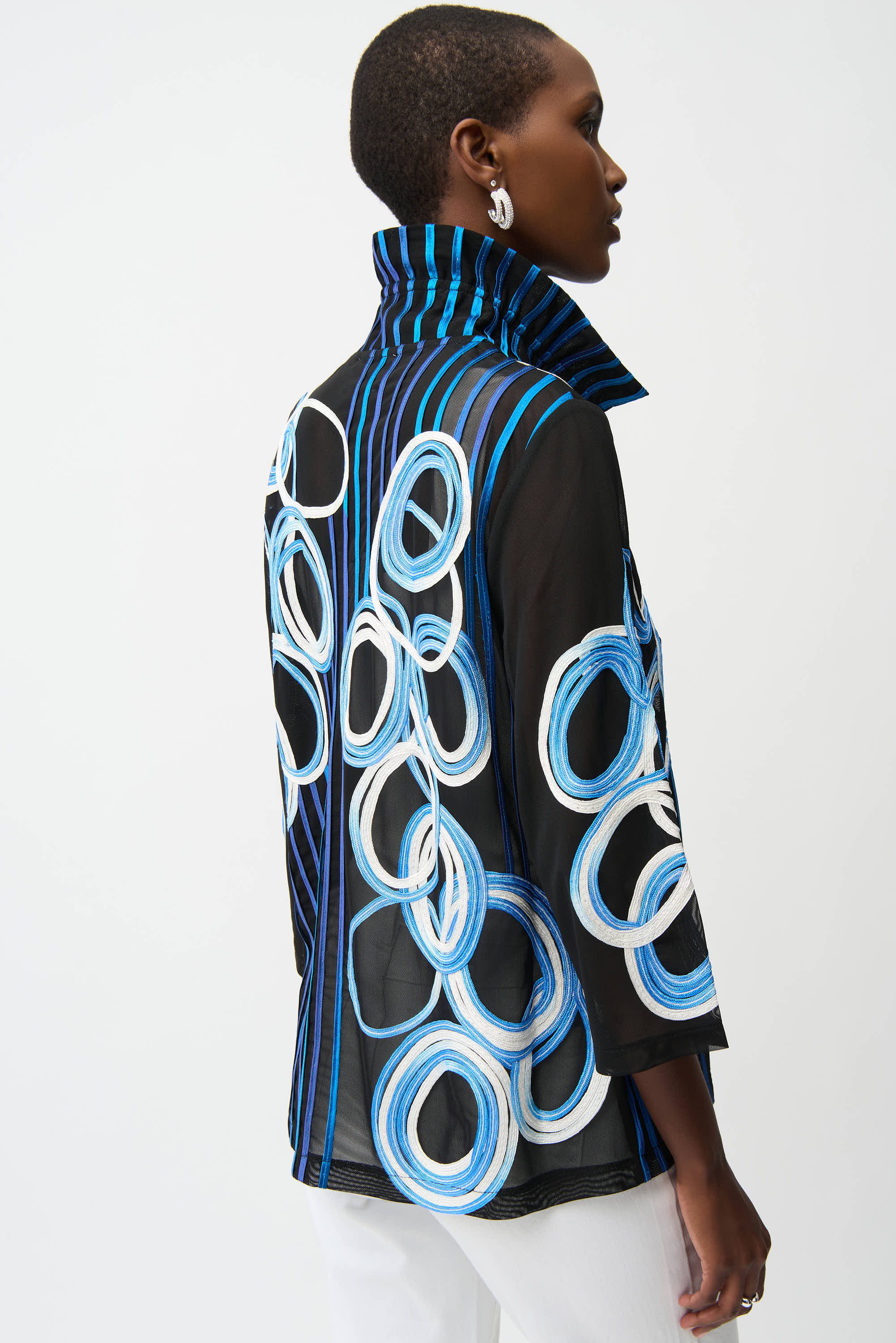 JOSEPH RIBKOFF MESH PRINT JACKET 261904-178 126