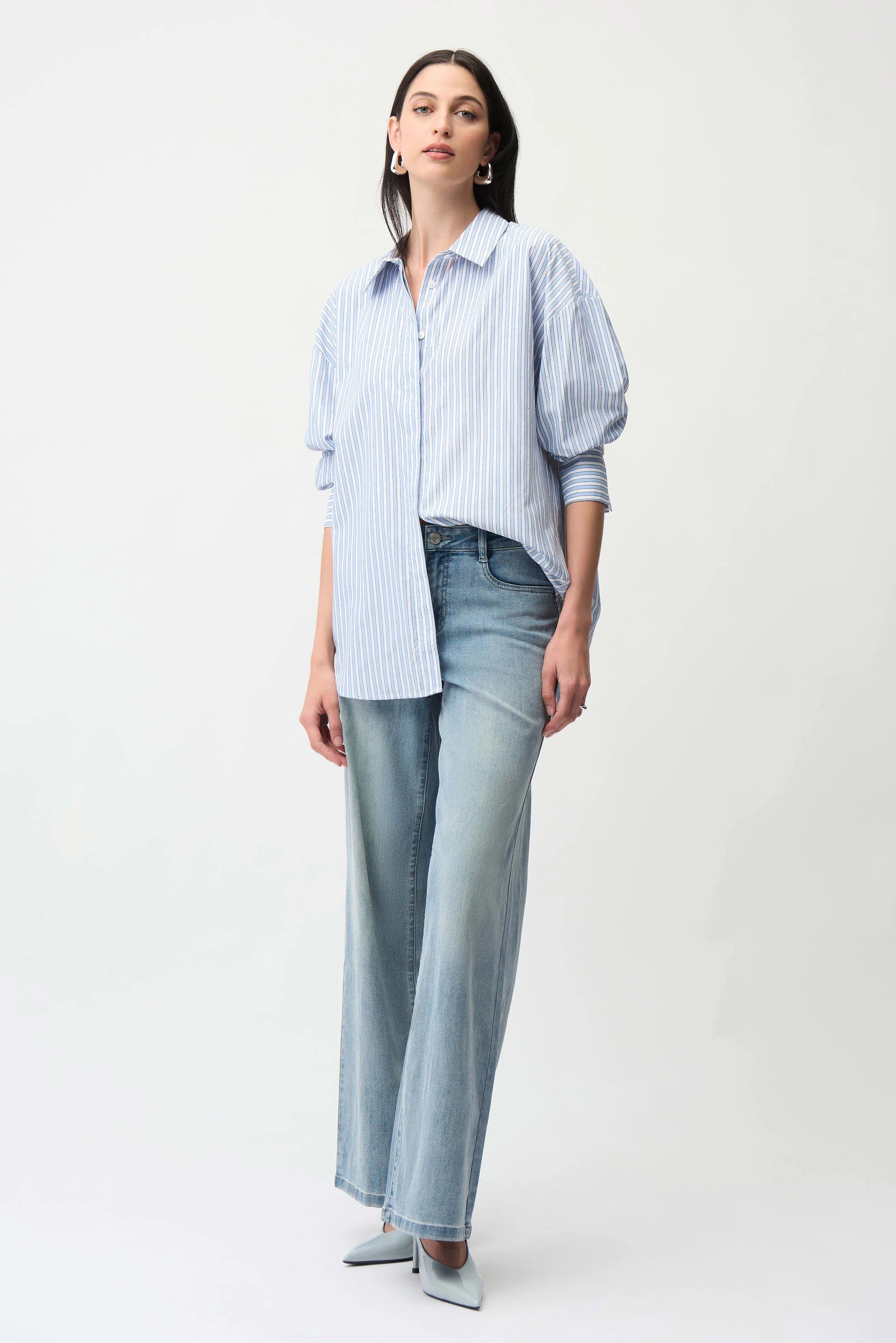 JOSEPH RIBKOFF STRIPE BLOUSE 261931-3801 126