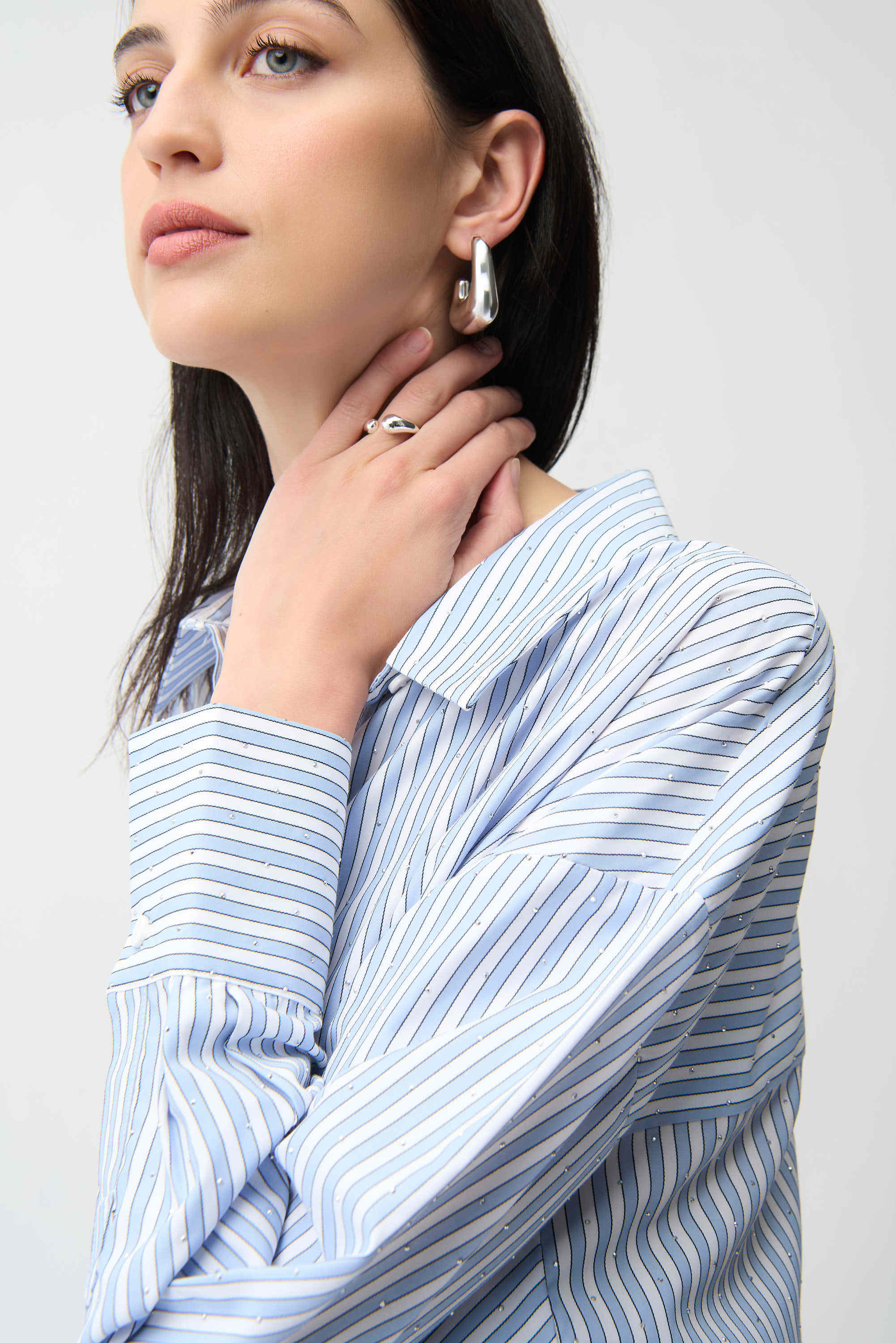 JOSEPH RIBKOFF STRIPE BLOUSE 261931-3801 126