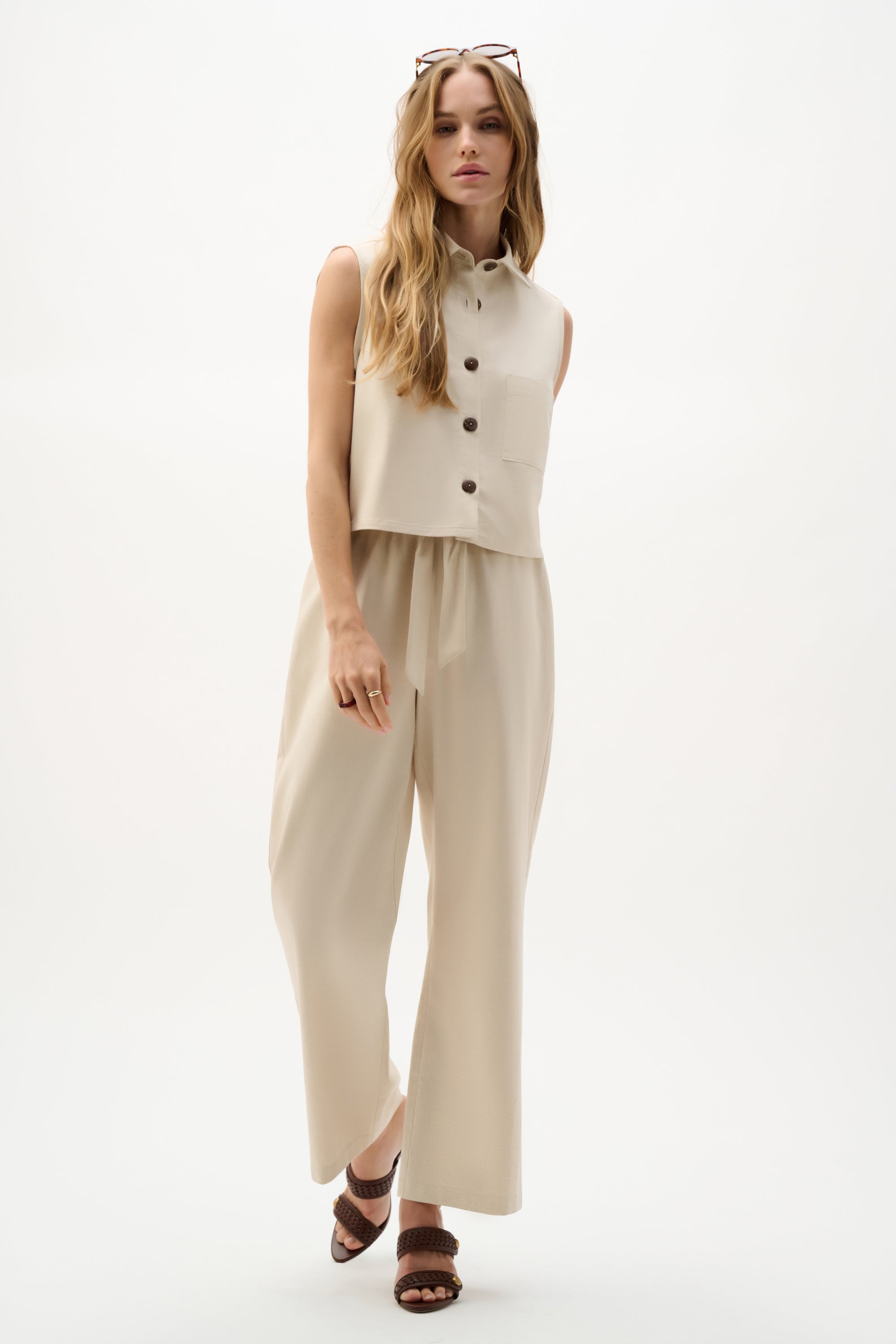 JOSEPH RIBKOFF PANT NATURAL 262040-50 126