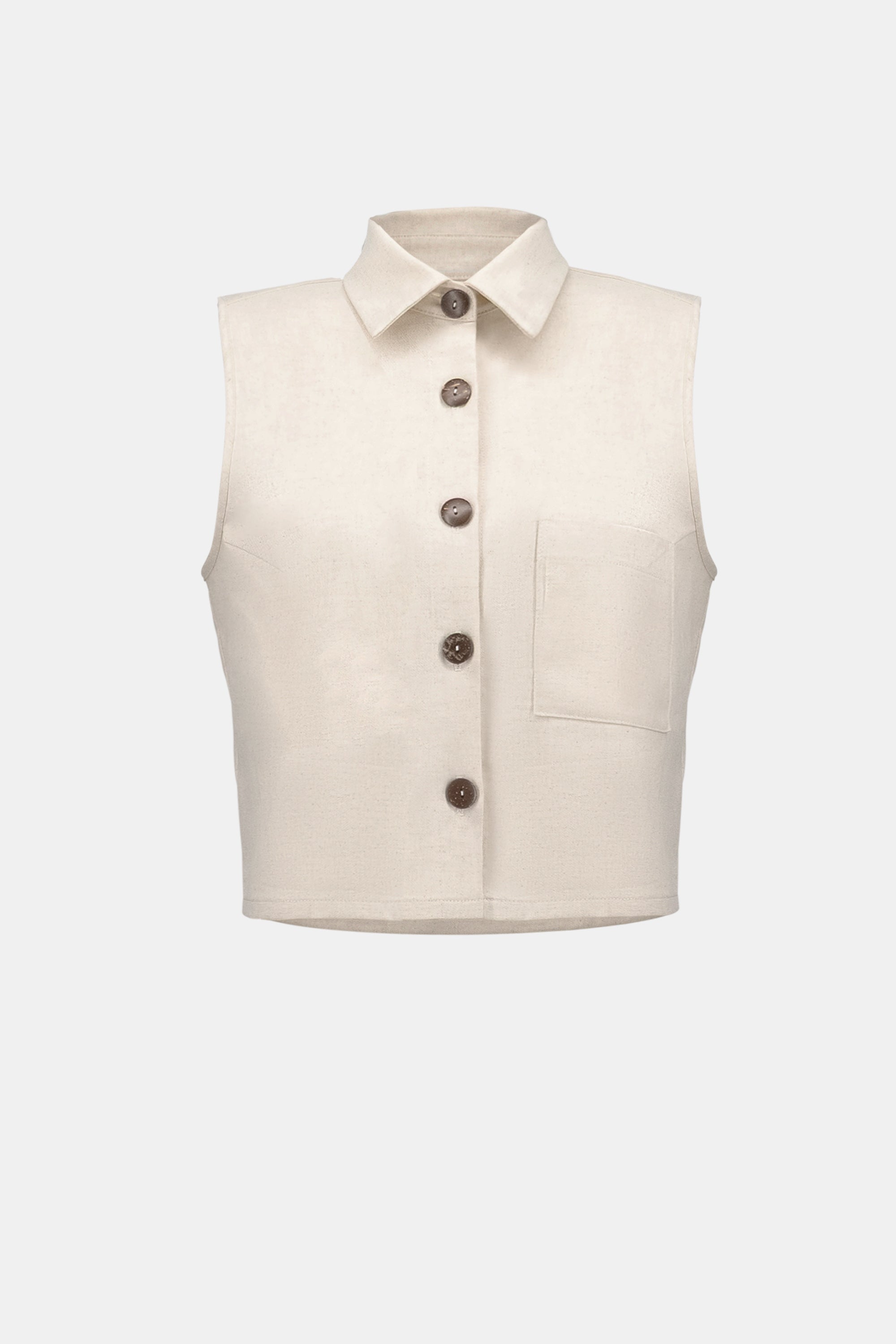 JOSEPH RIBKOFF BLOUSE NATURAL LINEN 262186-50 126