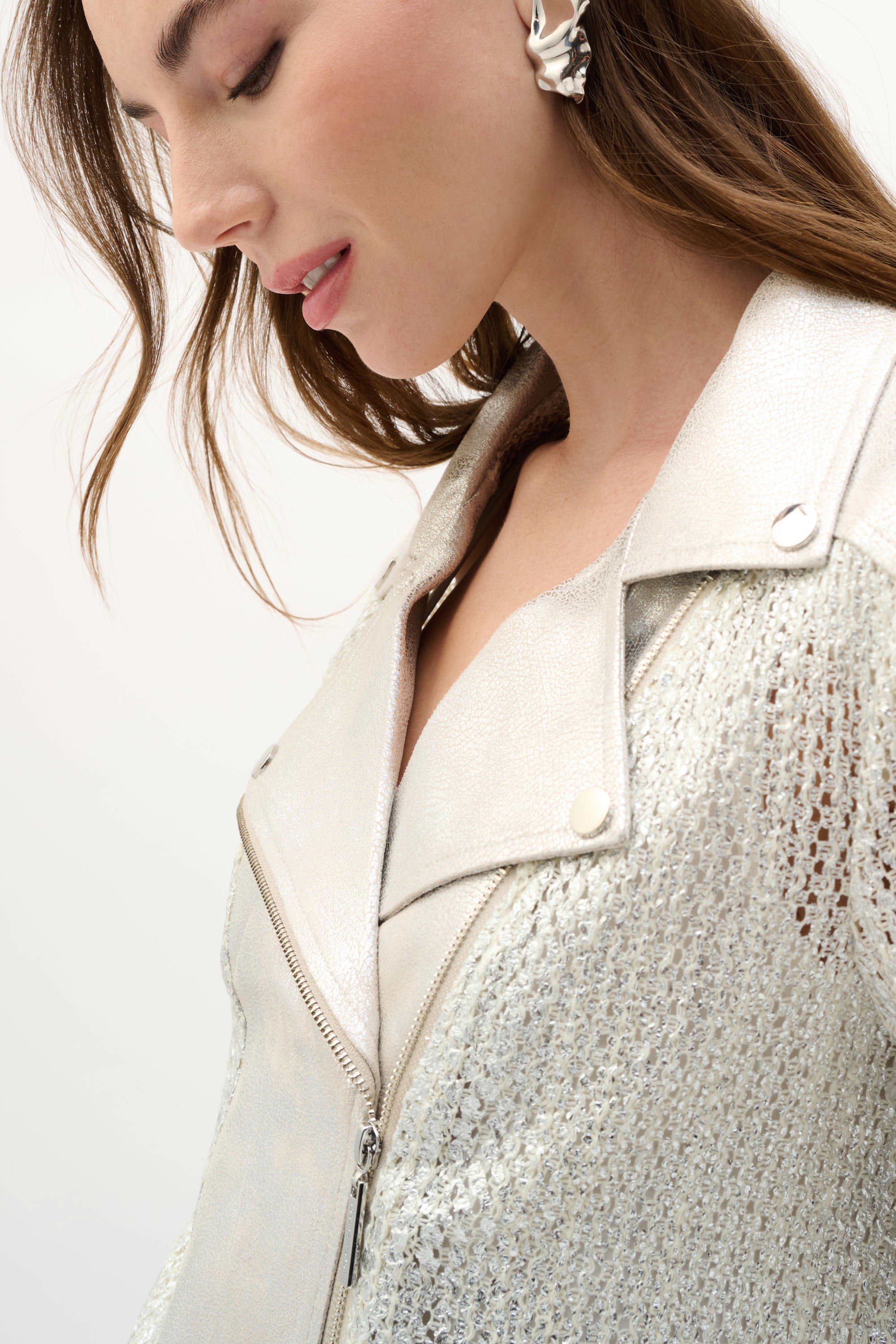 JOSEPH RIBKOFF SILVER FOIL JACKET 262902-3860 126