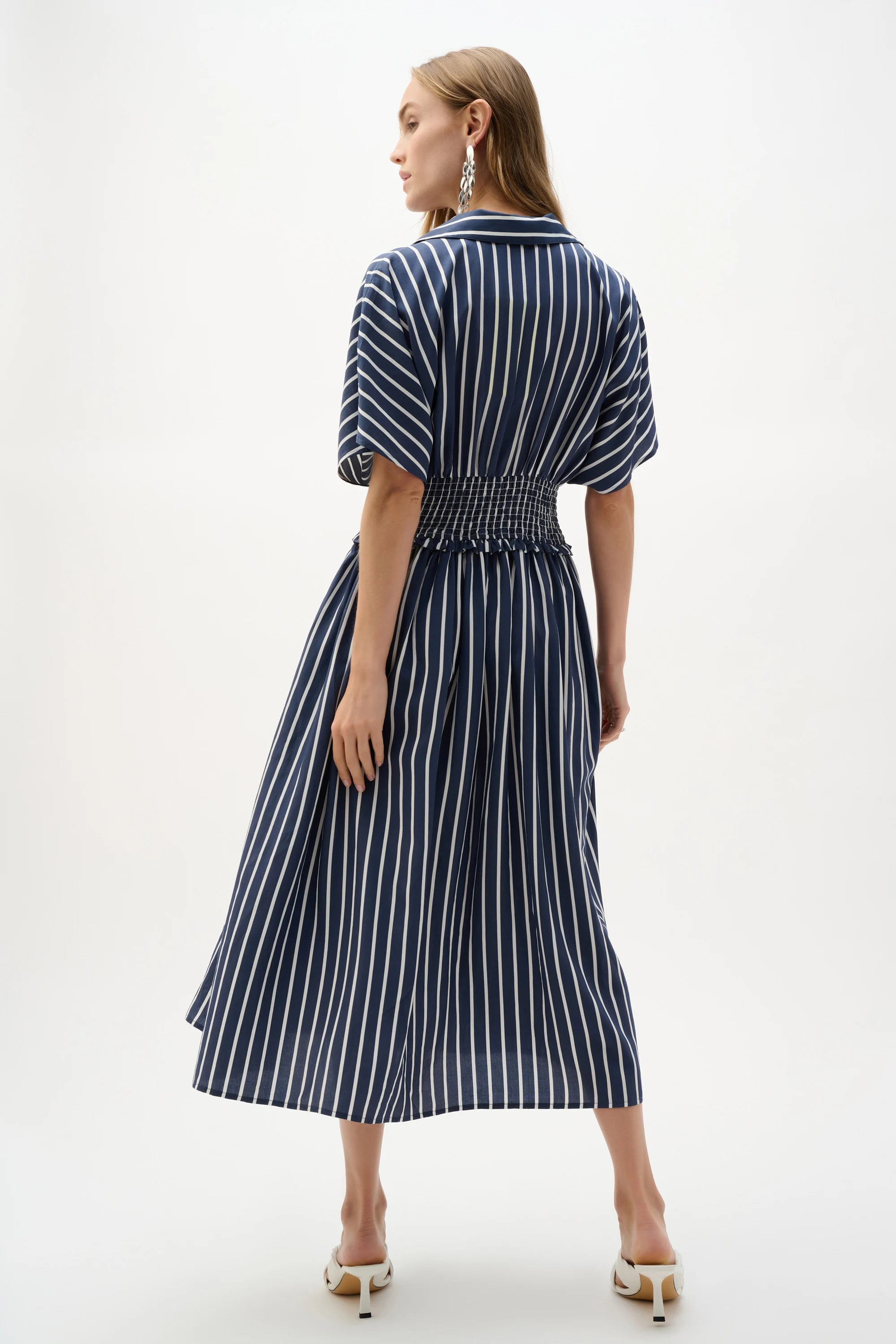 JOSEPH RIBKOFF BLUE STRIPE DRESS 262912-353 126