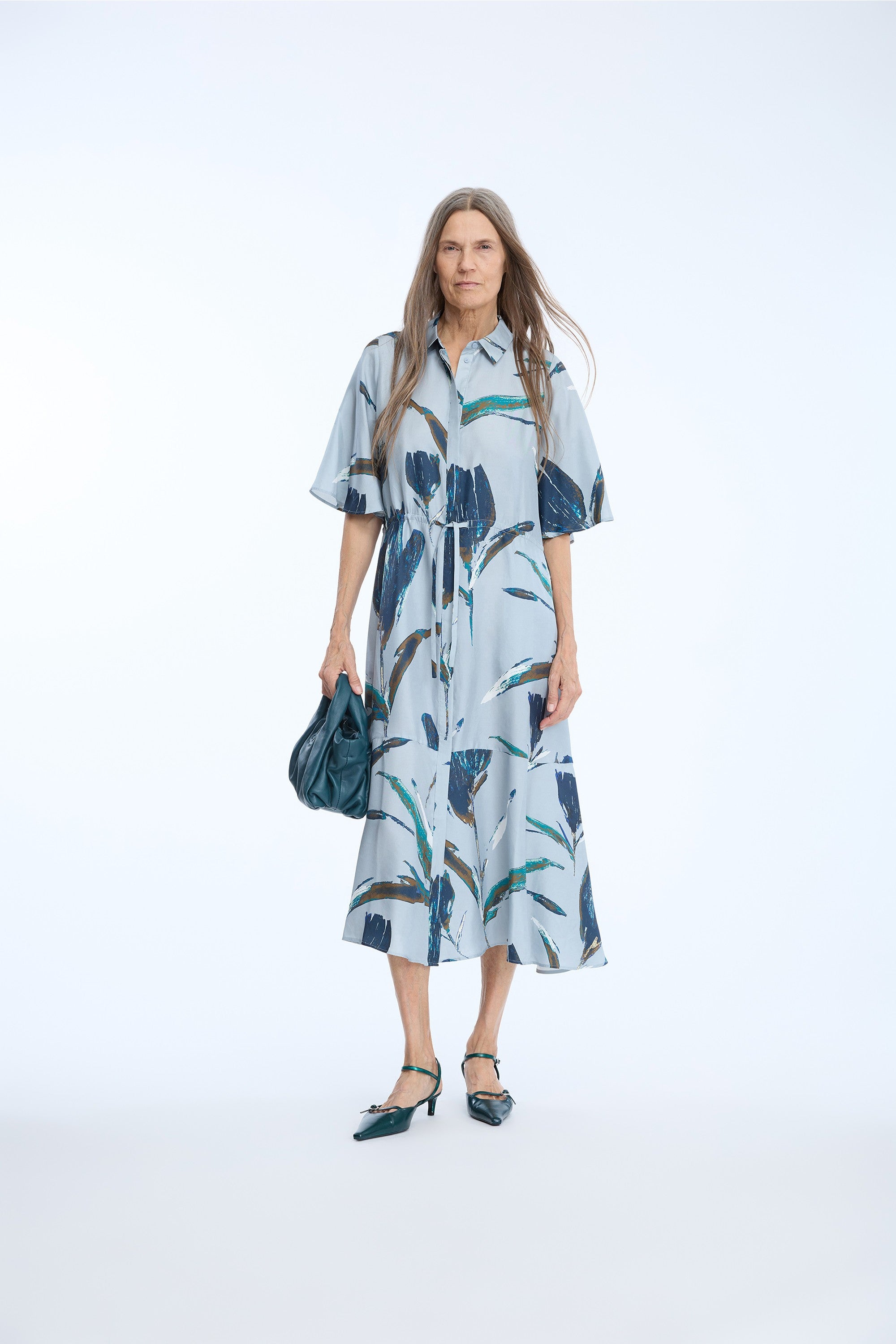MUNTHE BLUE DRAWSTRING DRESS NANNY 226
