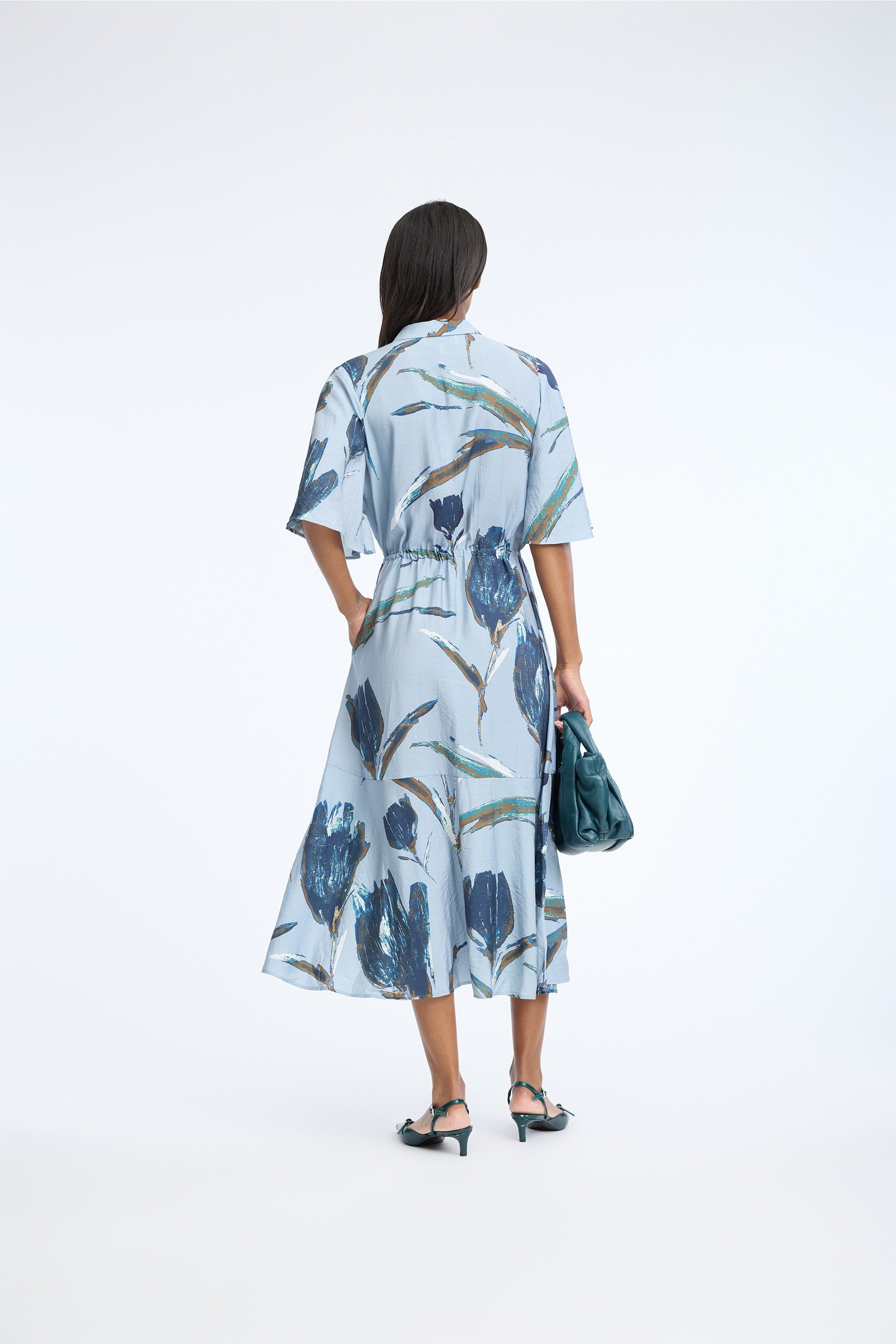 MUNTHE BLUE DRAWSTRING DRESS NANNY 226
