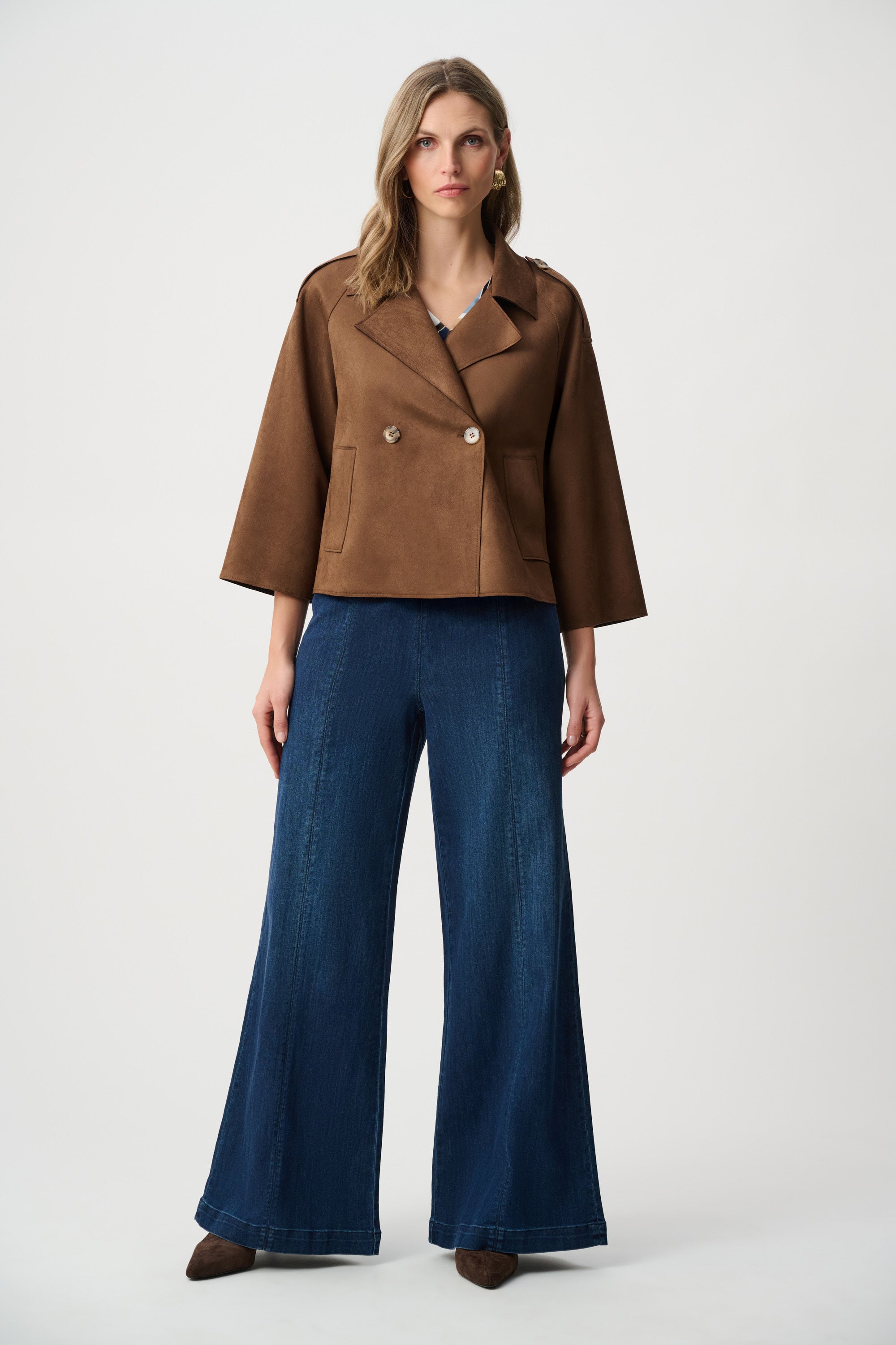 JOSEPH RIBKOFF BROWN JACKET 263000 15 226