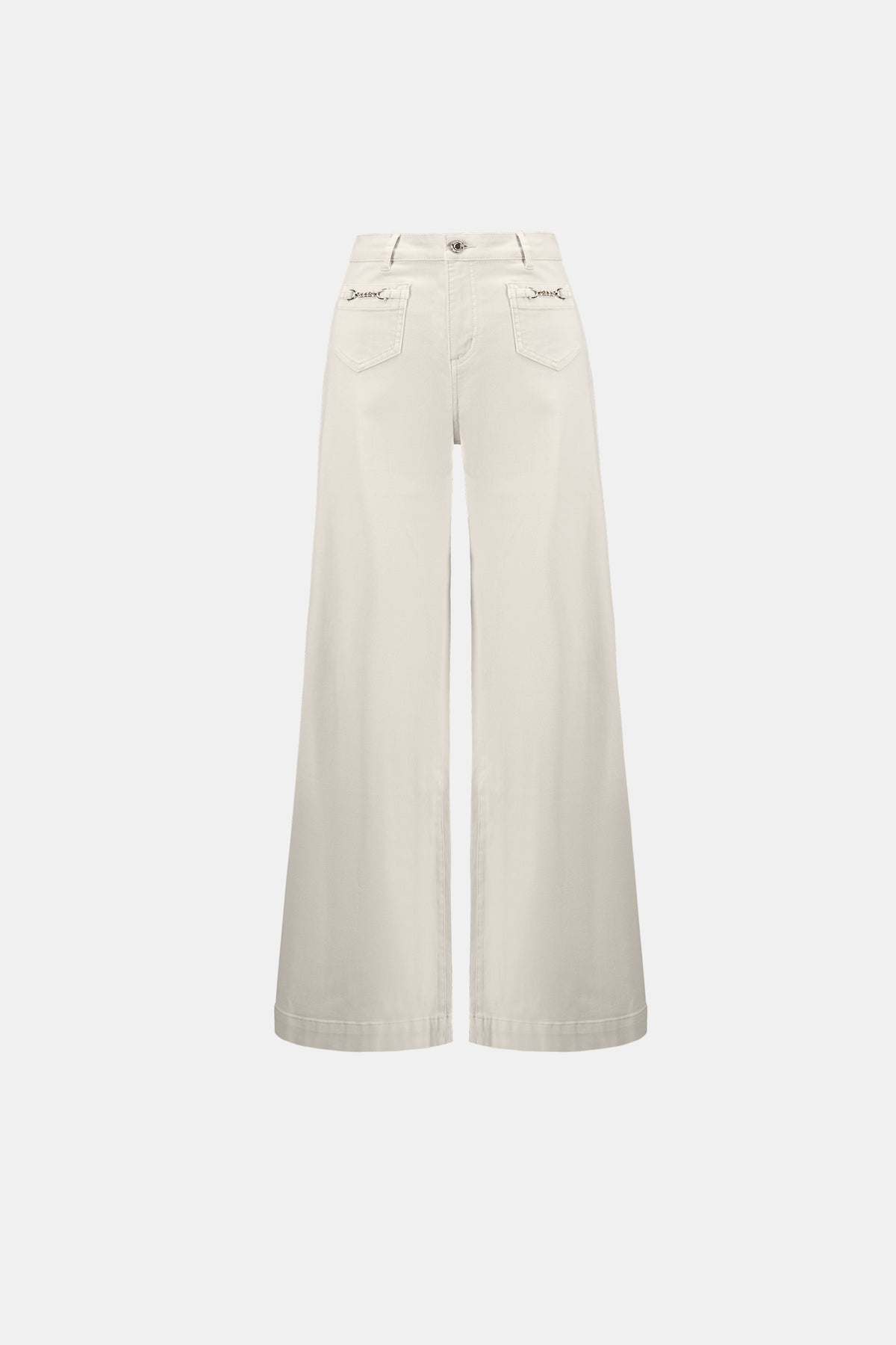 JOSEPH RIBKOFF CREAM DENIM PALAZZO JEAN 264912 4457 226