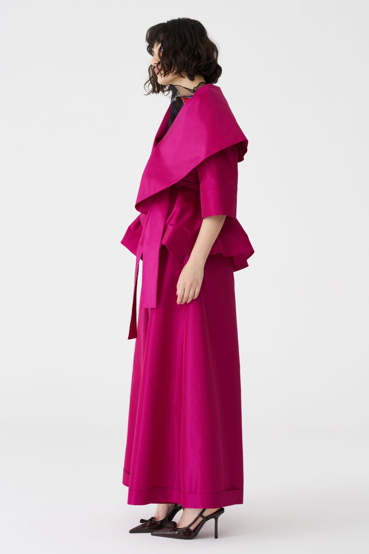 BIZE PINK TAFFETA WRAP JACKET BC5125 226