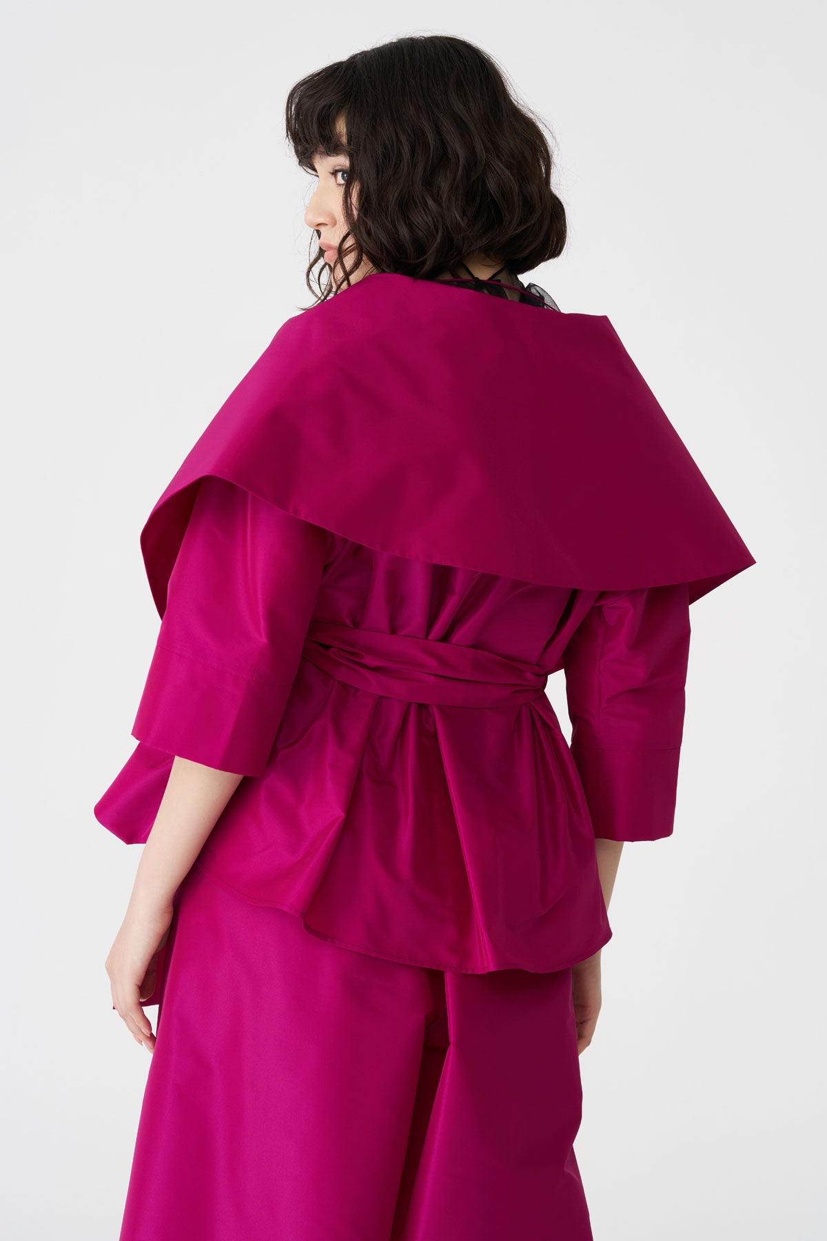 BIZE PINK TAFFETA WRAP JACKET BC5125 226