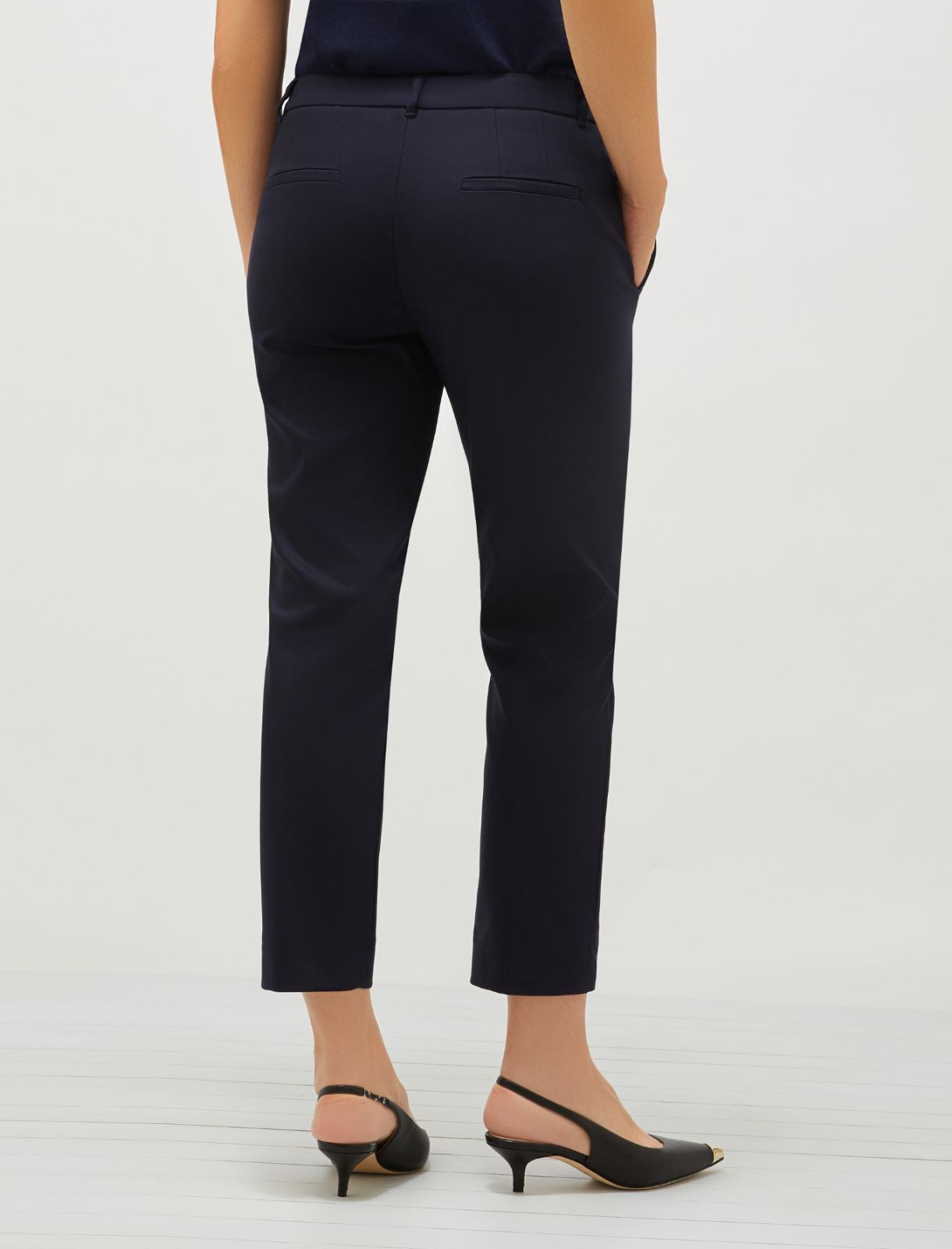MARELLA MIELE NAVY LONG TROUSER 125