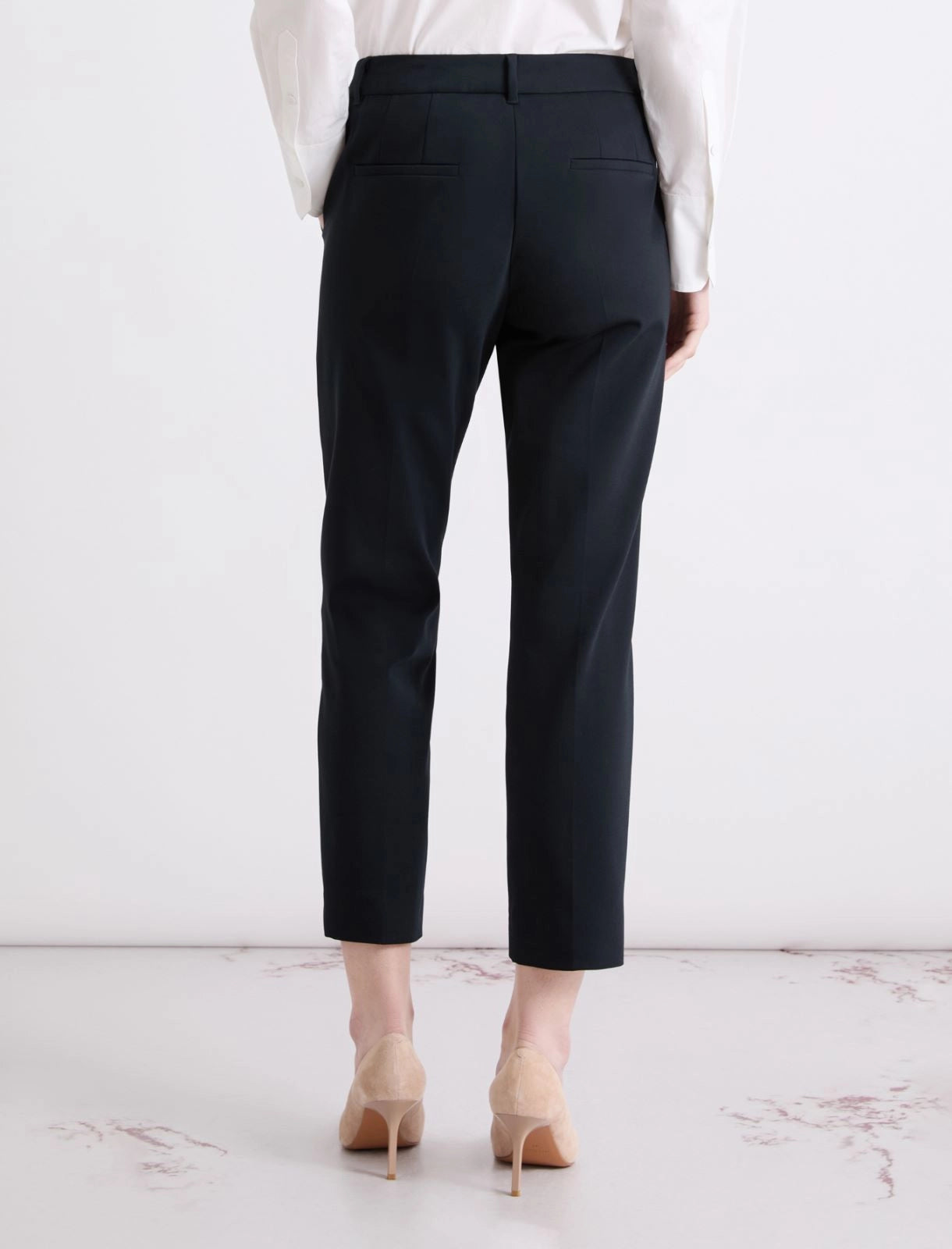 MARELLA BLACK SLIM LEG TROUSERS MLLGHIANDA 126