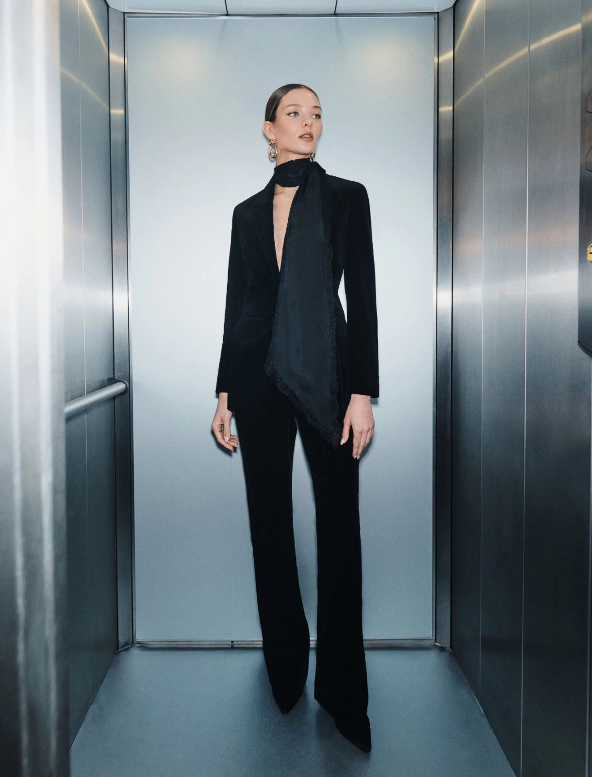 MARELLA BLACK Long trouser MLSRICAMO 226