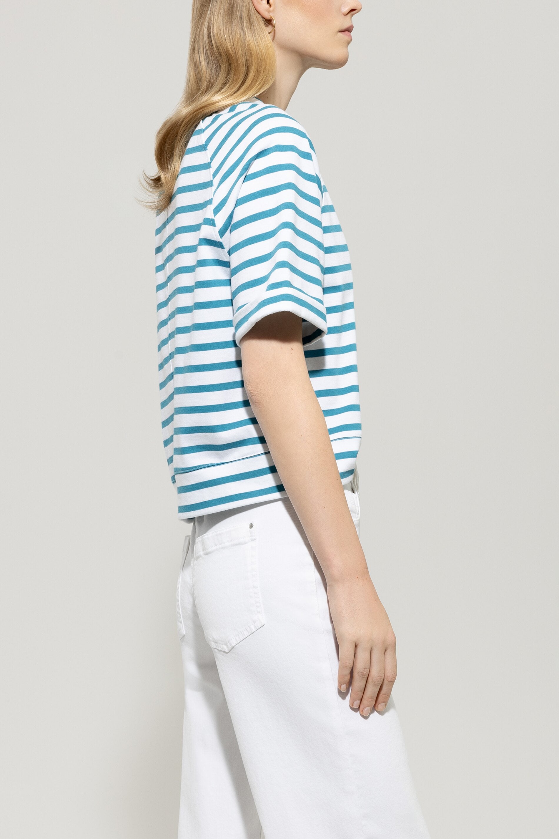 LUISA CERANO TEAL STRIPE T-SHIRT 318249 125